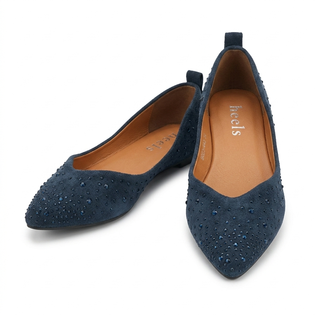 Tamara Bling Flexi Pointed Toe Flat Ballerinas