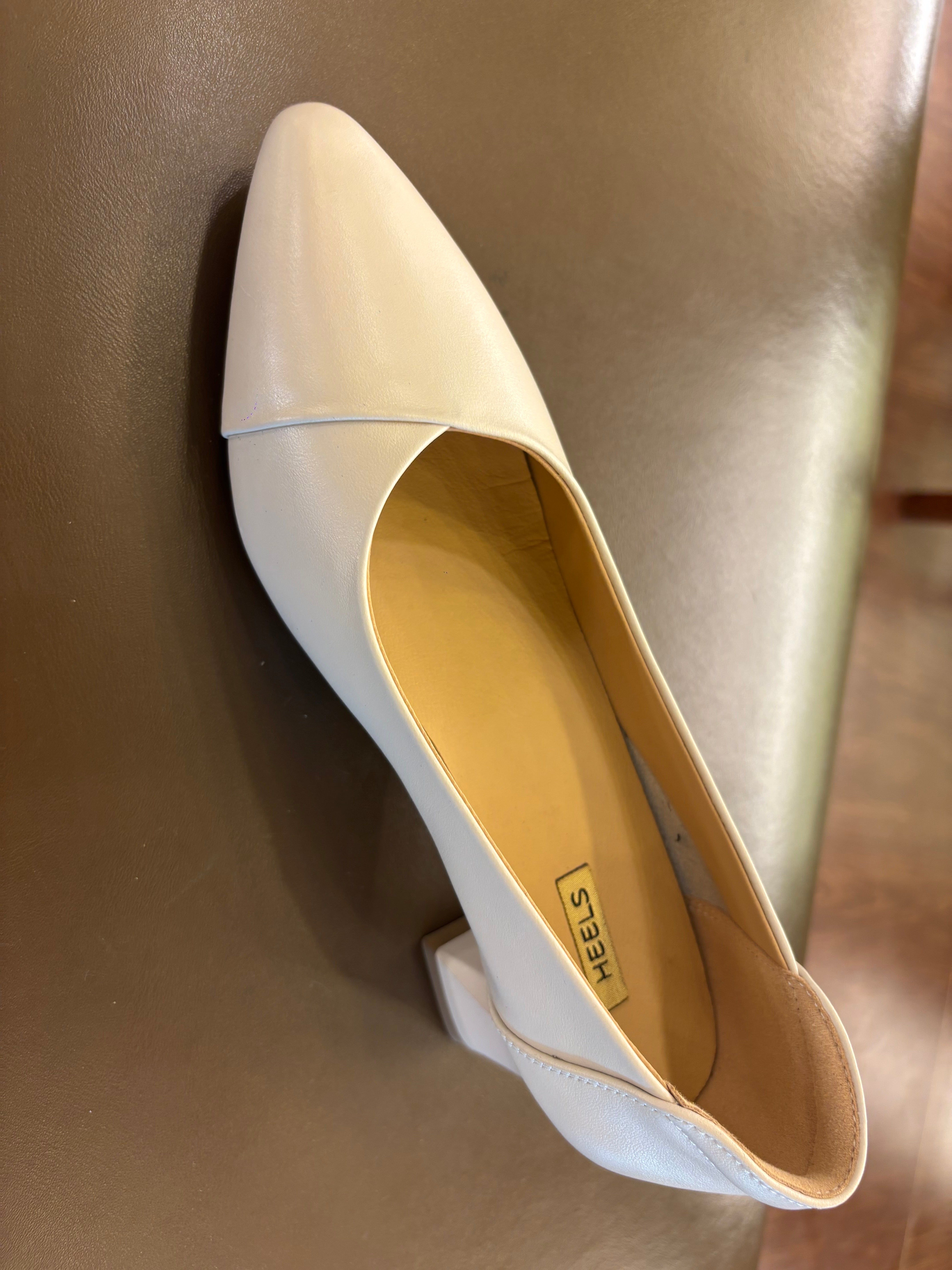 Emma Premium Leather Block Heel Pumps