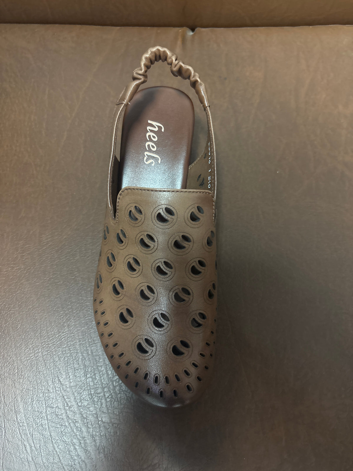 Sakina Premium Leather Perforated Slingback Summer Sandals - The Heels India