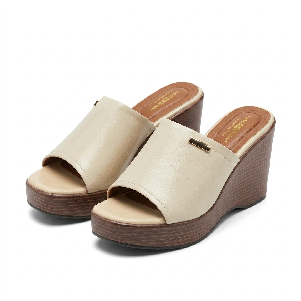 Berlin Platform Peep Toe Wedge Heels