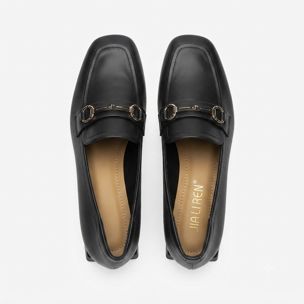 Melissa Premium Leather Block Heel Loafers