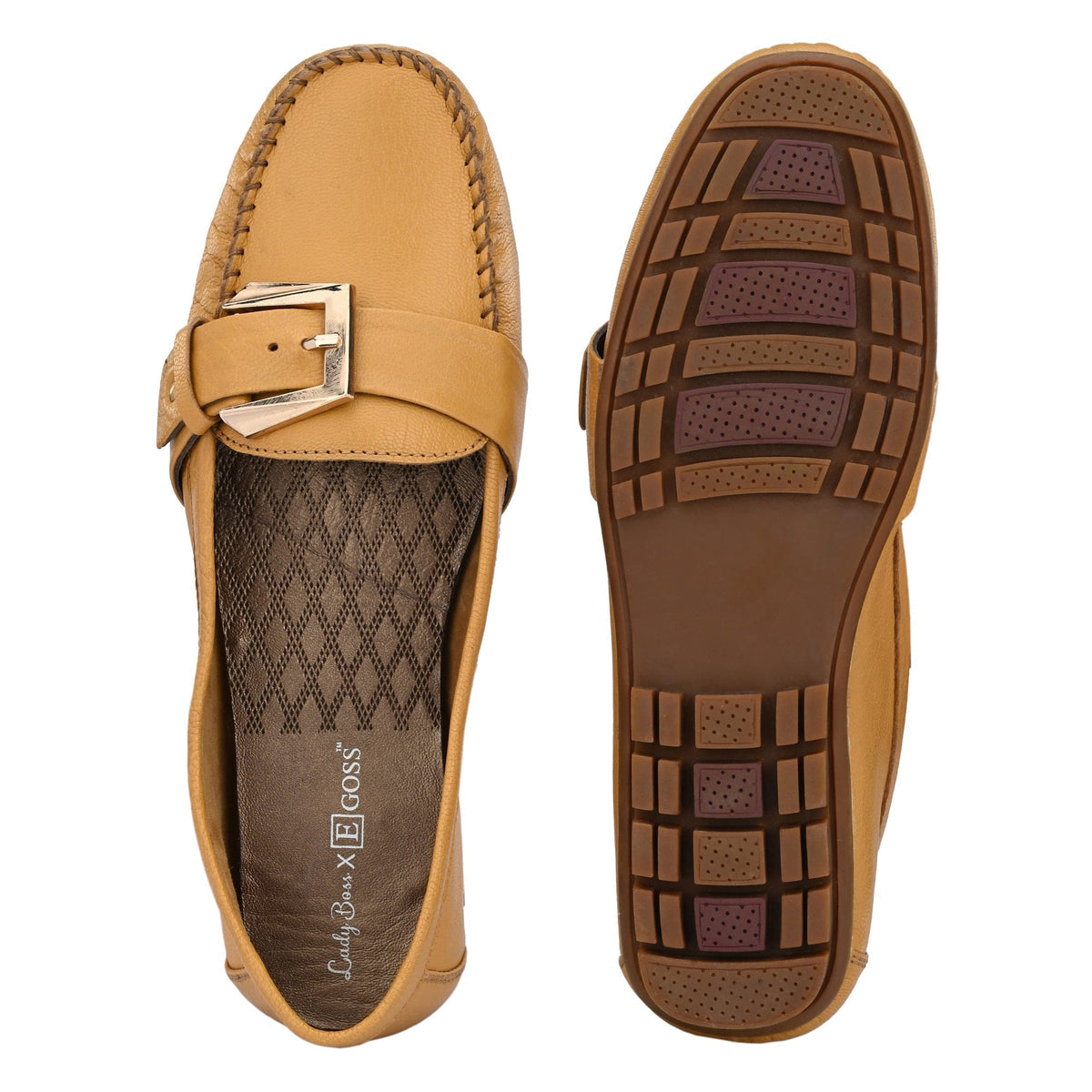 Kiya Buckled Leather Loafers