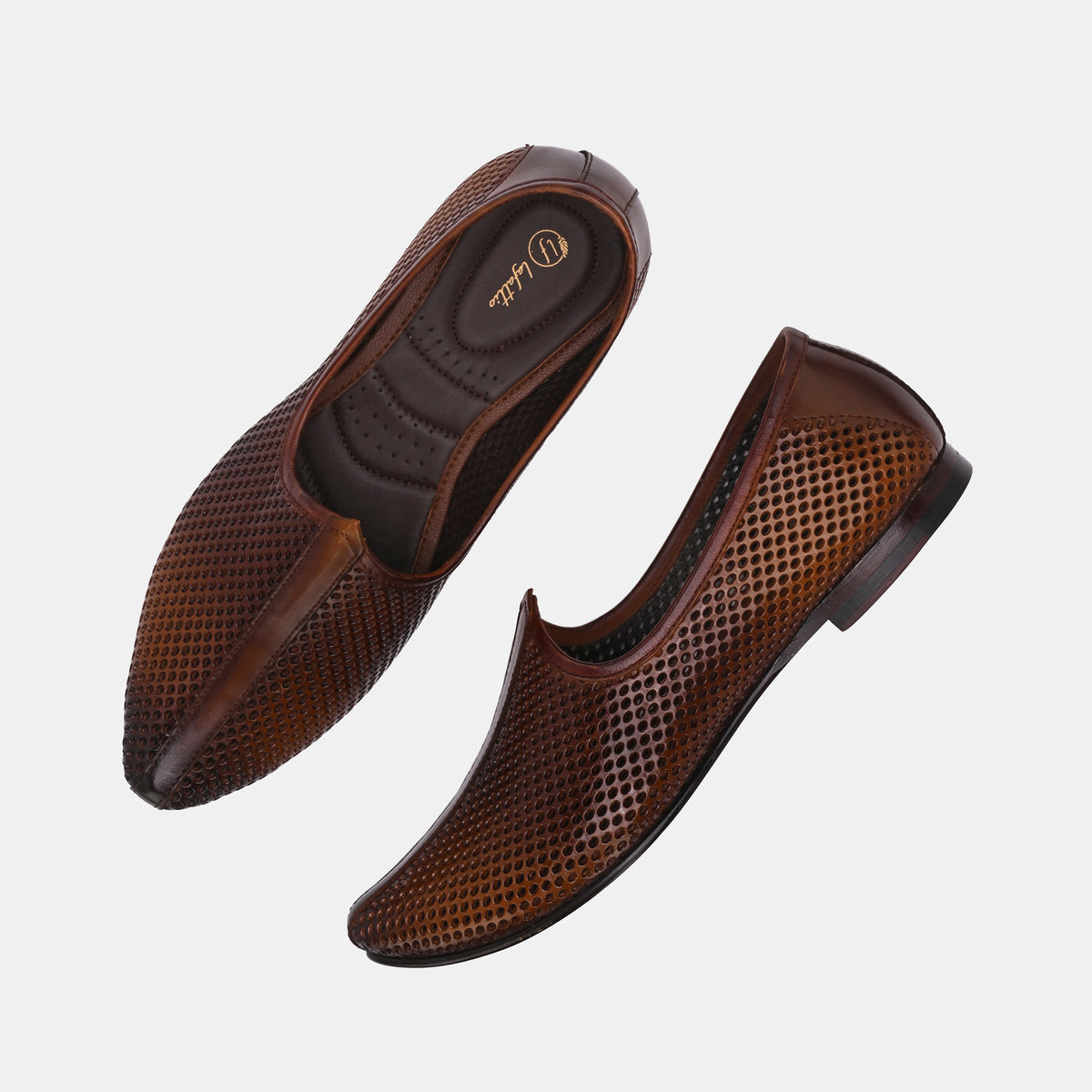 Diana Tan Handcrafted Leather Juttis - The Heels India