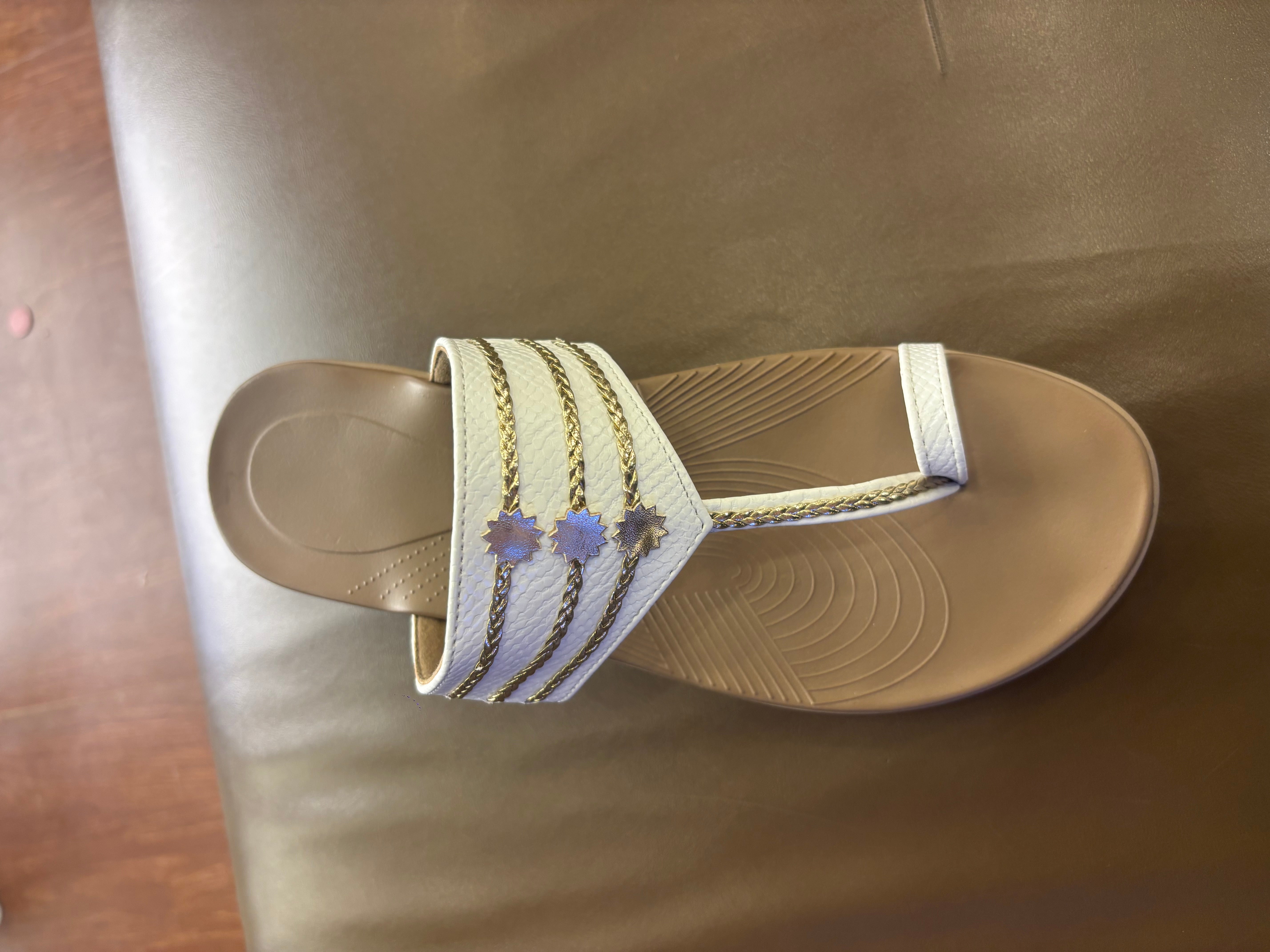 Giselle Memory Cushion Kohlapuri Wedge Slippers