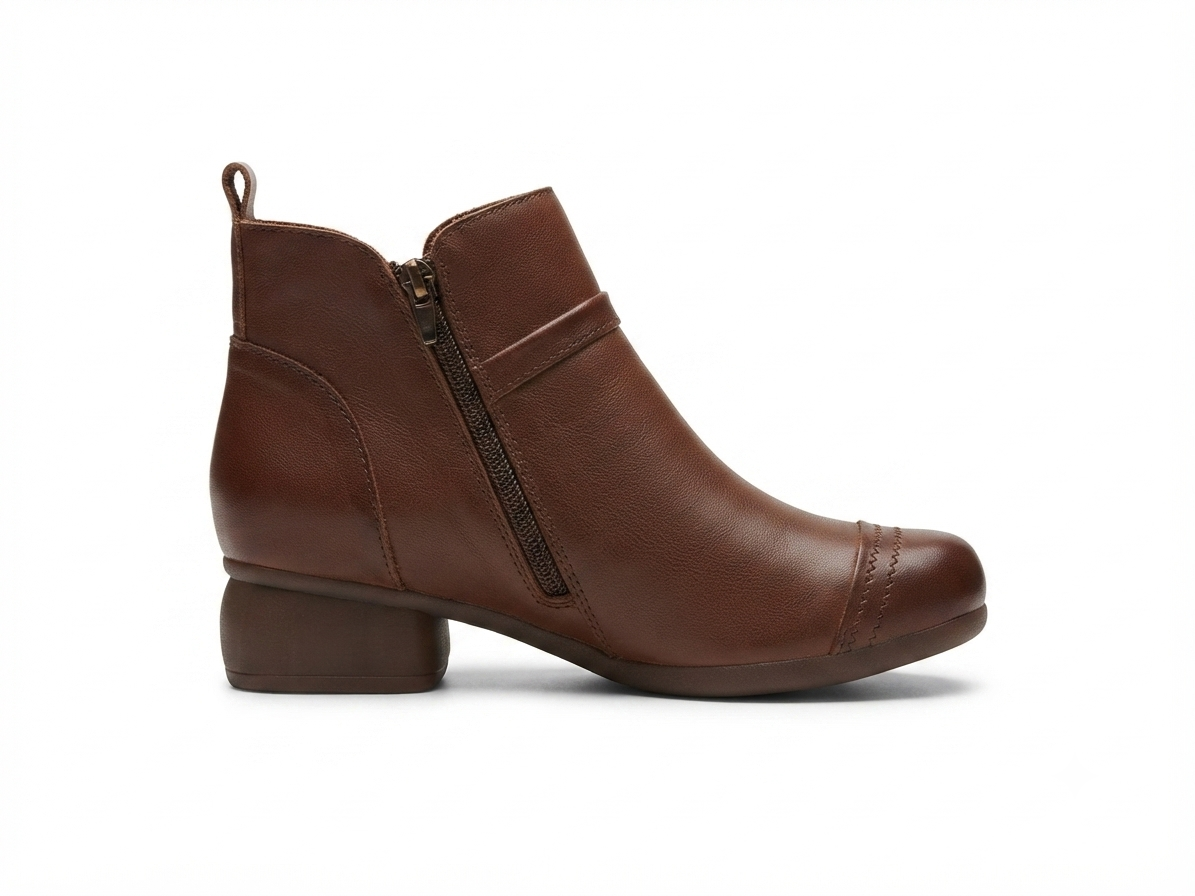 Hyde Leather Comfort Ankle Zip Boots