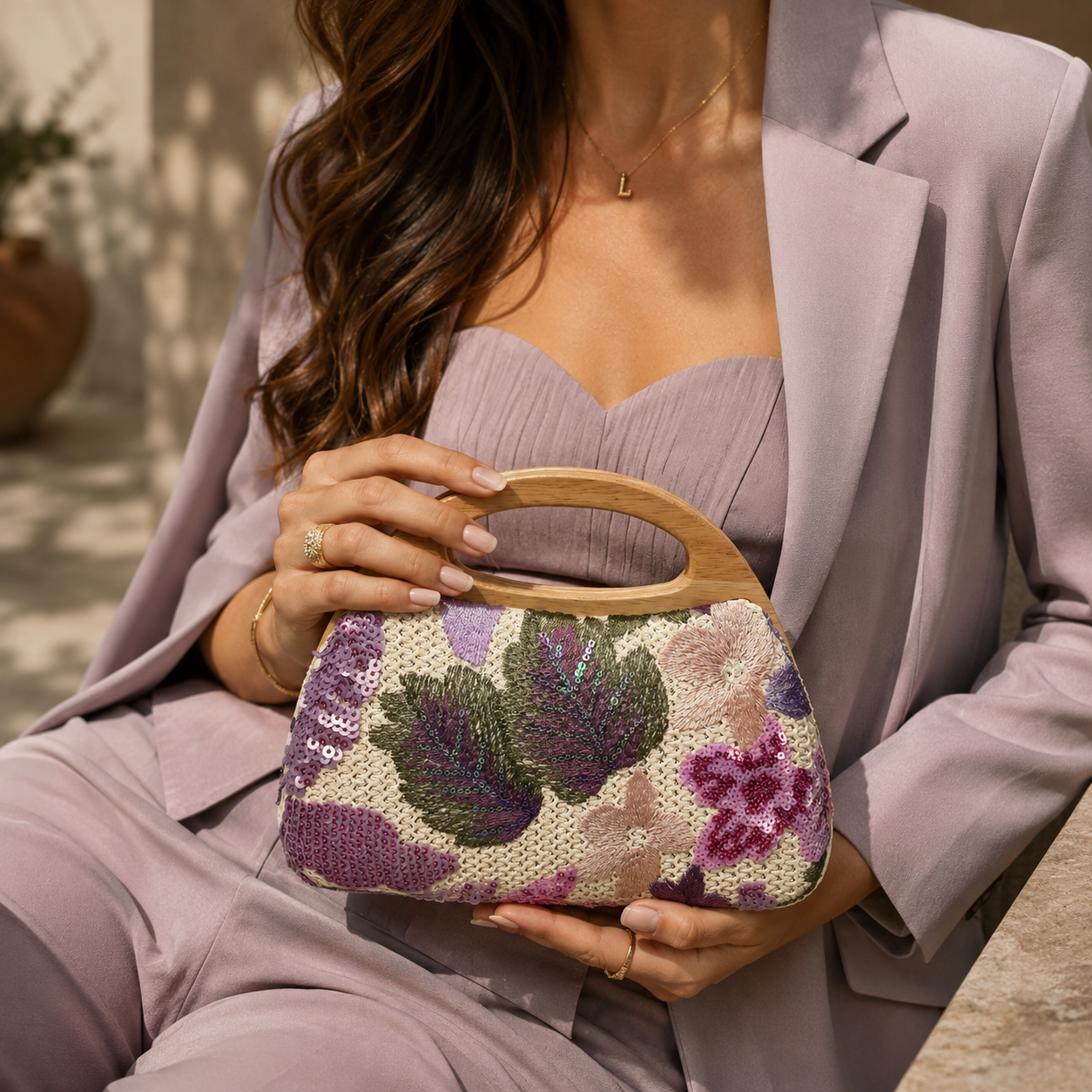 Crochet Wooden Box Sling Bags