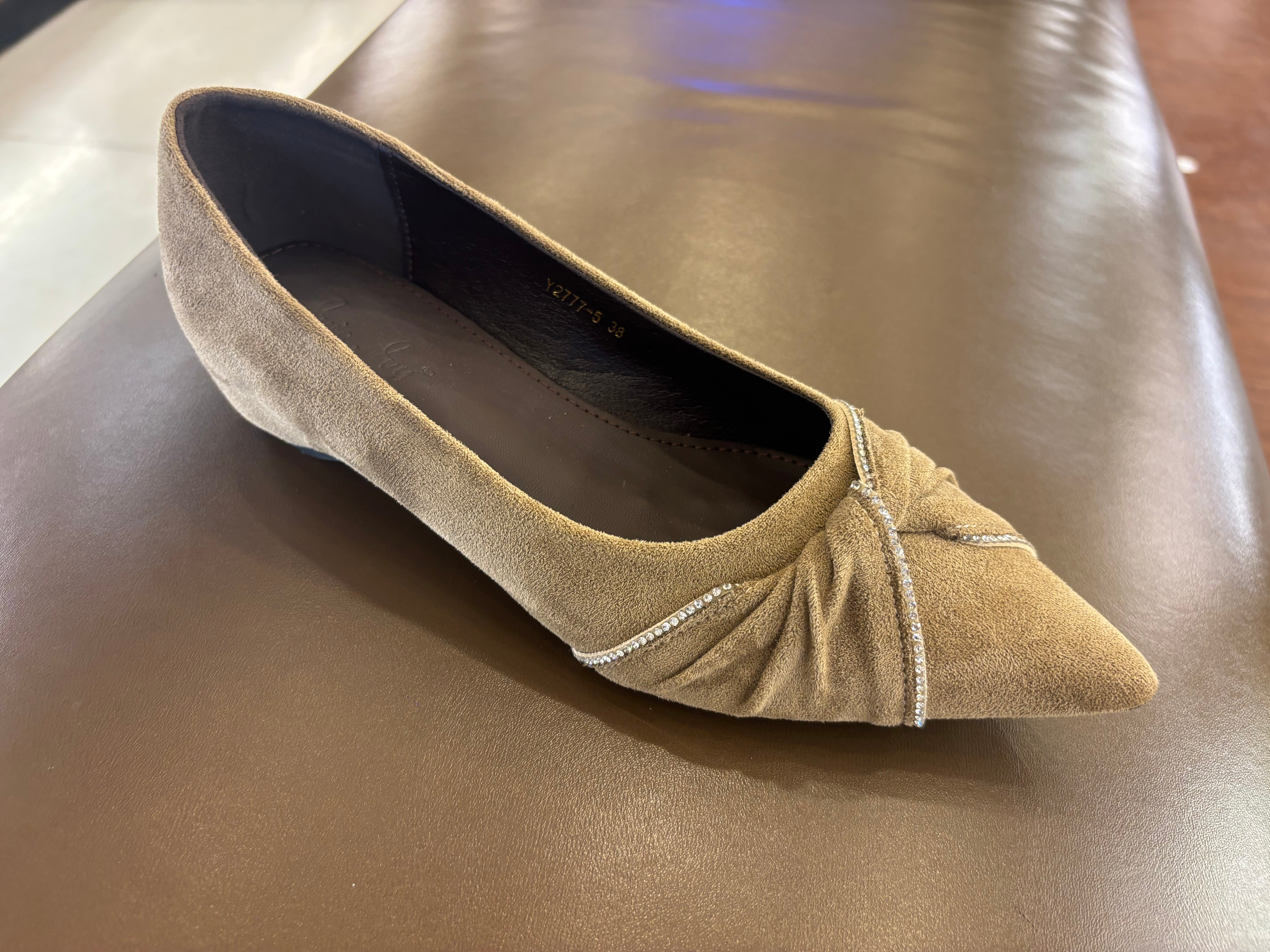 Sloane Wedge Suede Swirl Ballerinas