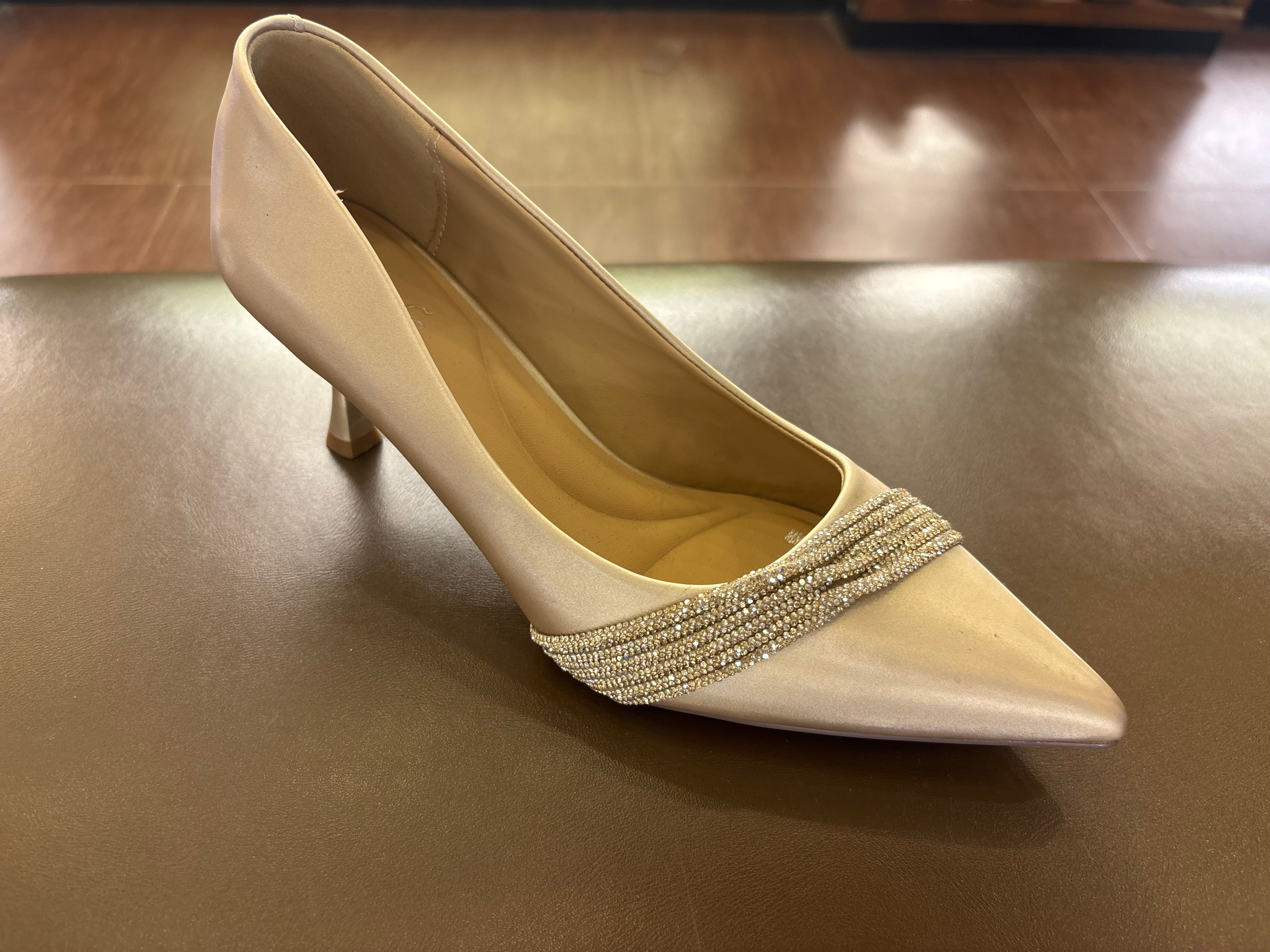 Jen Premium Pointed Bling Pencil Heel Stilettos