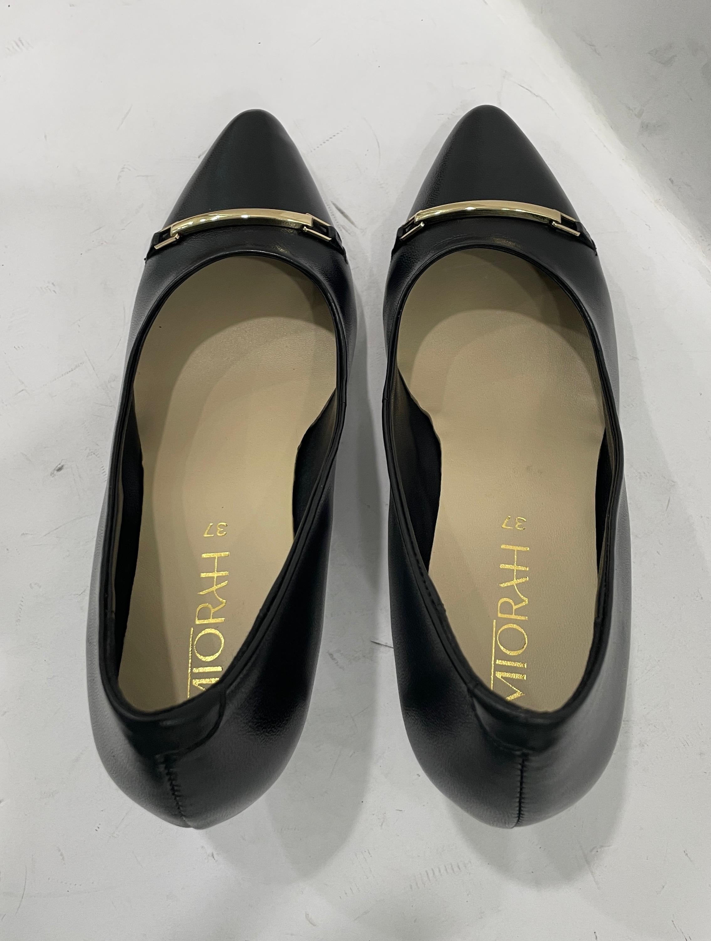 NOA Premium Leather Kitten Heels