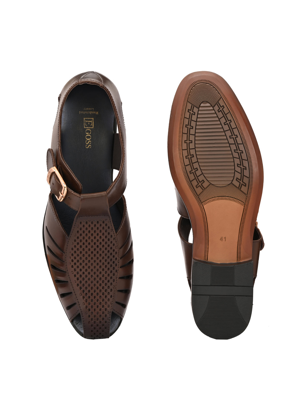 Tahir Leather Ethnic Peshawari Sandals - The Heels India