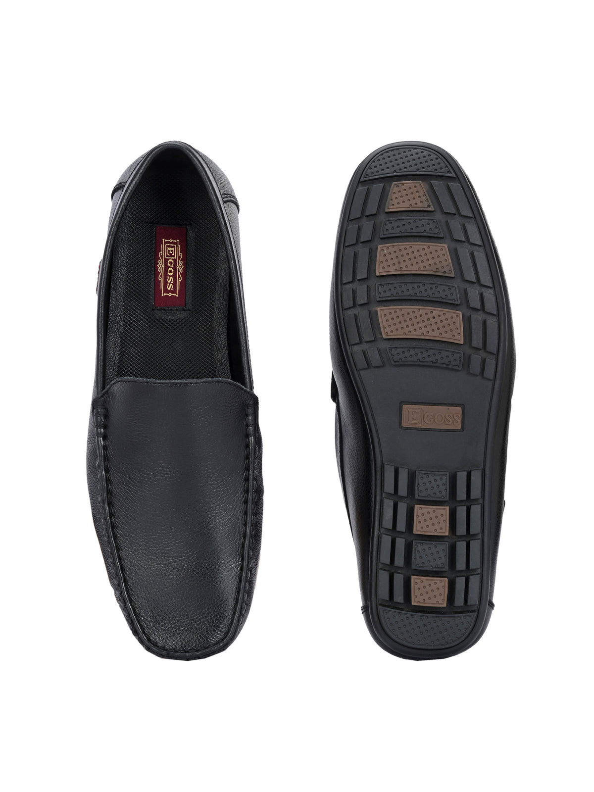Cedar Plain Leather Cushioned Loafers - The Heels India