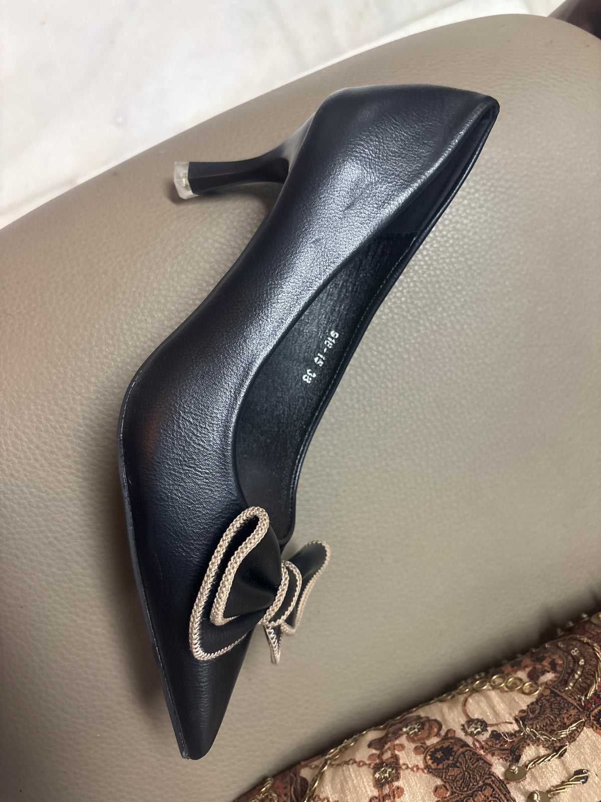 Rosalia Bow Pencil Heel Stilettoes