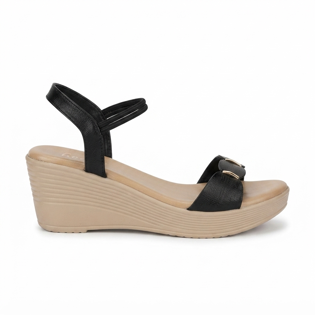 Addison Elastic Wedge Heel Comfort Sandals