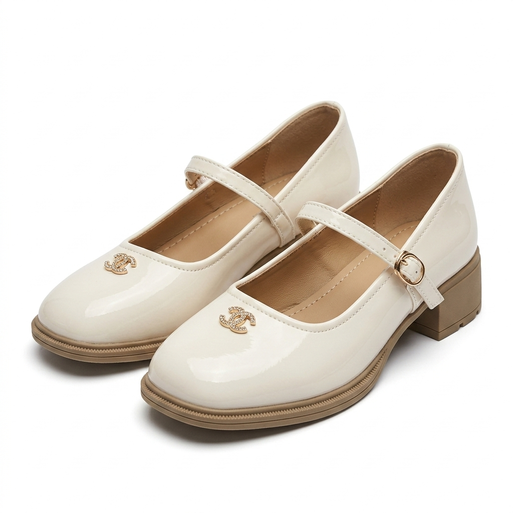 Shuzu Premium Patent Mary Jane Block Heels