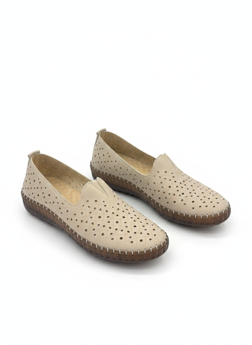 Emily Perforated Cushioned Loafers - The Heels India