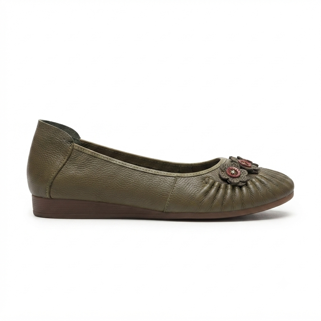Flora 4.0 Premium Leather Cushioned Ballerinas