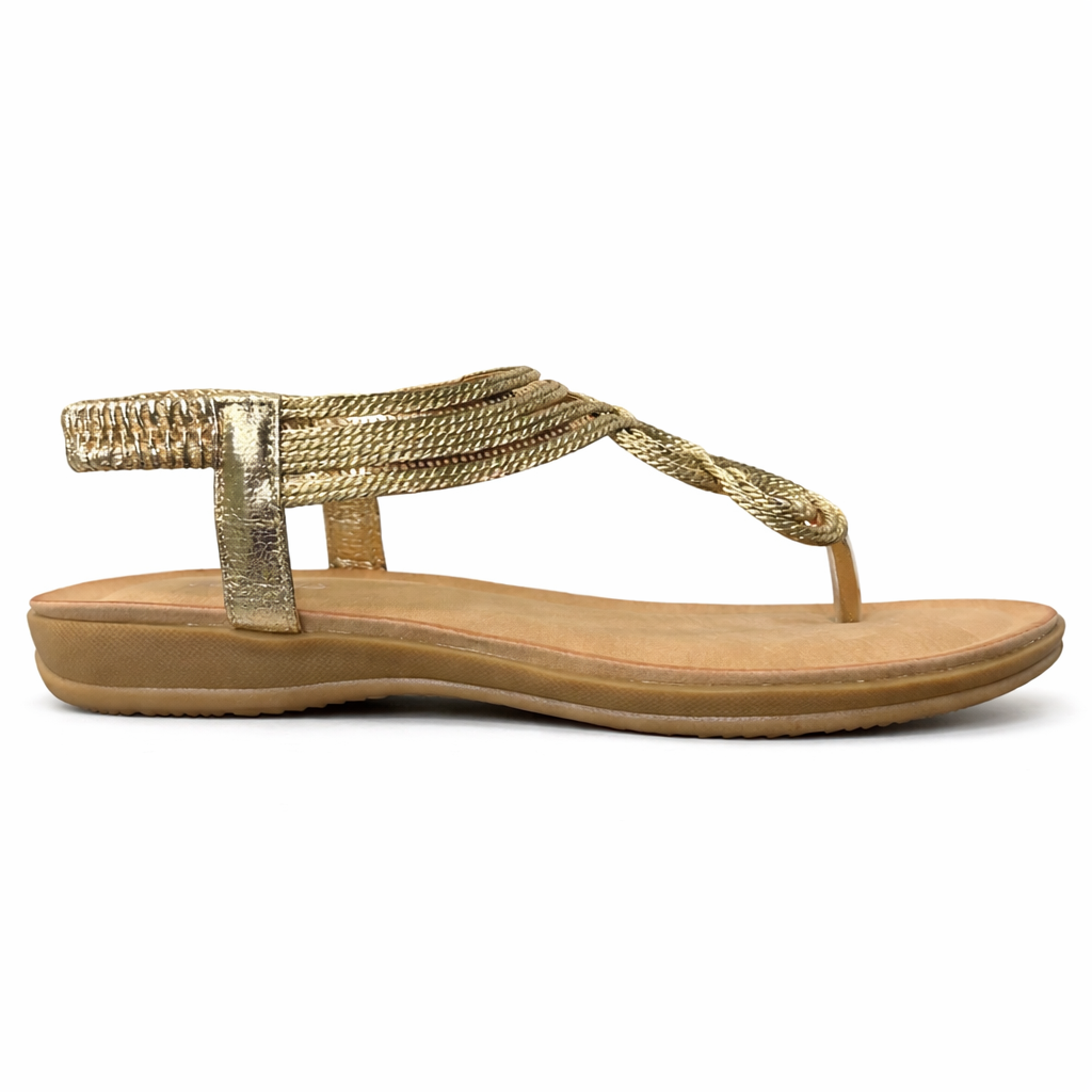 Frida Flat Back Elastic Crochet Sandals - The Heels India