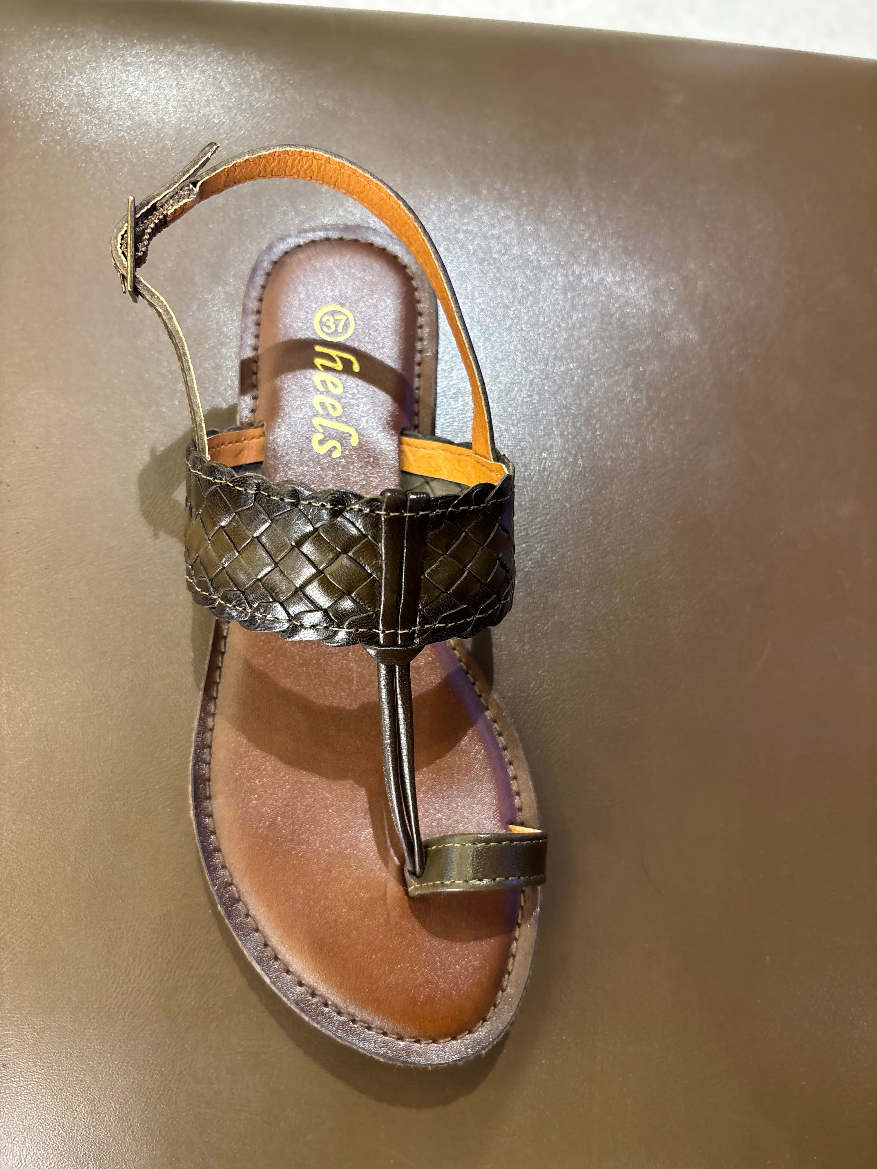 Venezia Woven Leather Flat Sandals