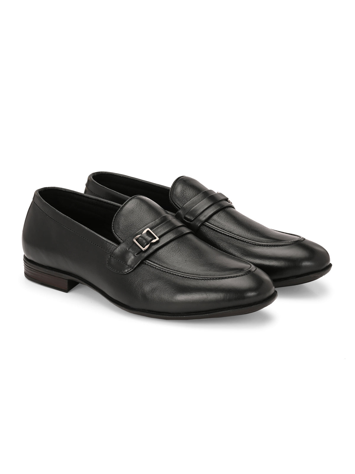 Jaydon Black Leather Formal Loafers