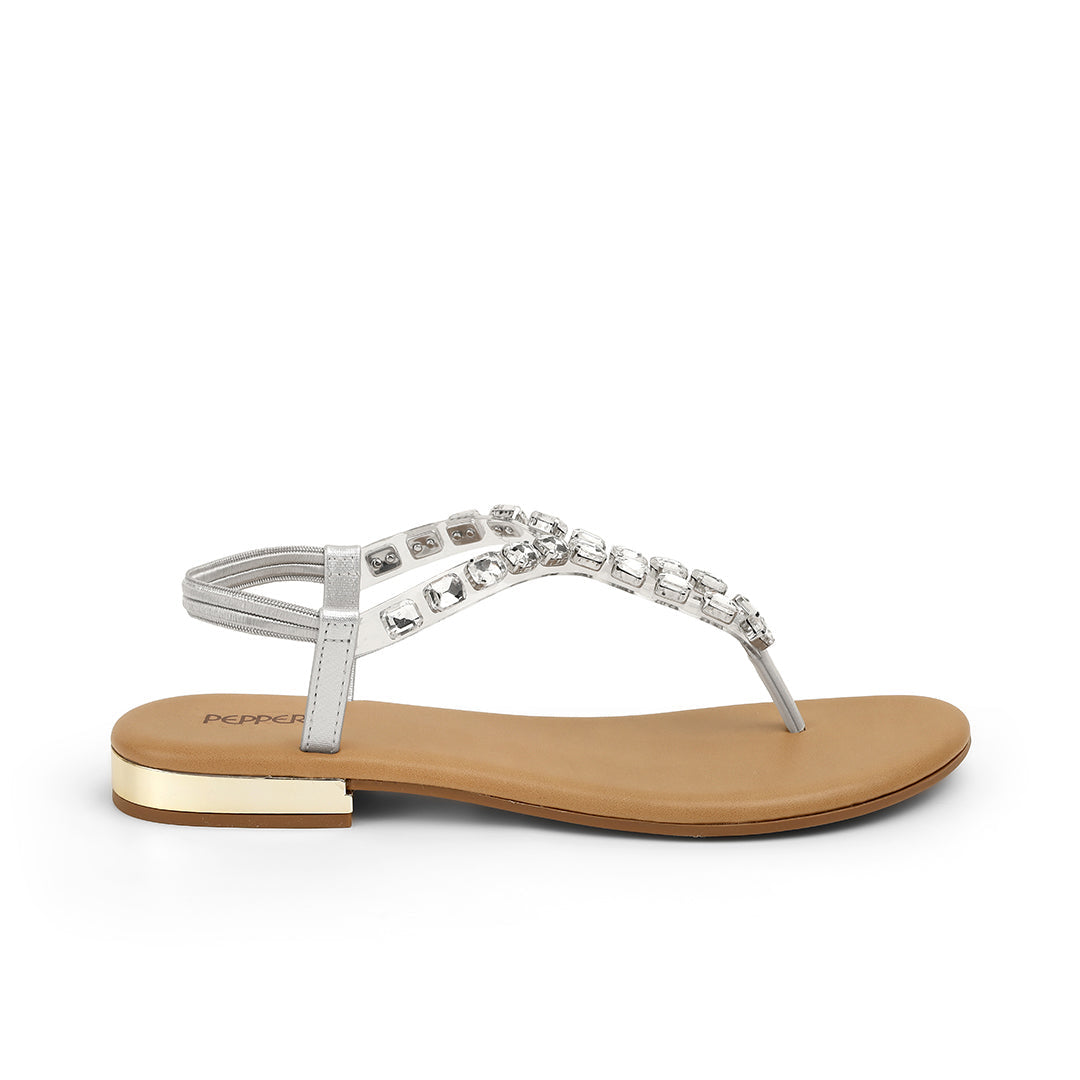 Bella Cushioned Comfort Back Elastic Embellished Sandals