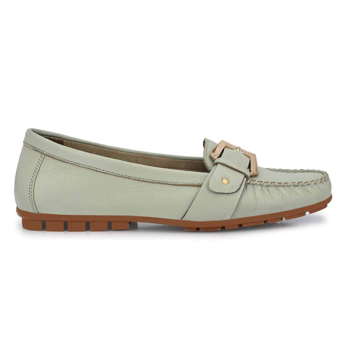 Kiya Buckled Leather Loafers - The Heels India
