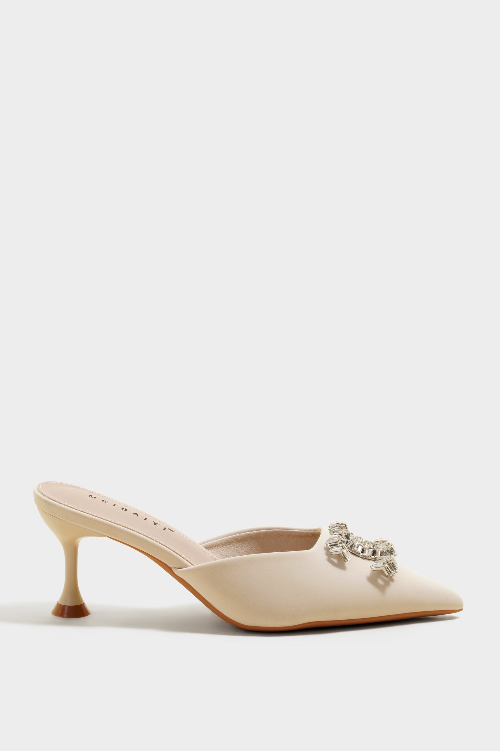 Amelia Beige Kitten Heels - The Heels India