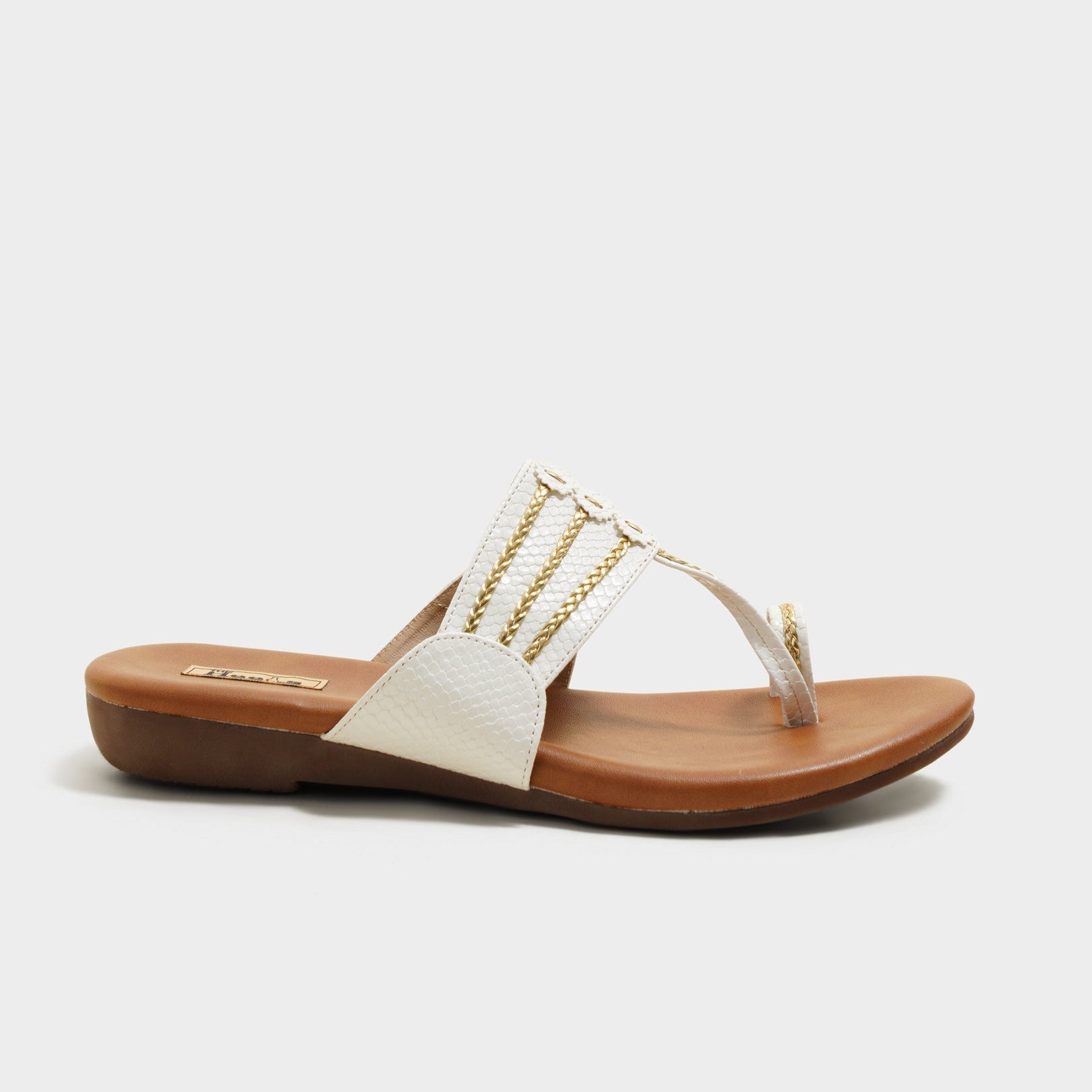 Alice White Cushion Kohlapuris - The Heels India
