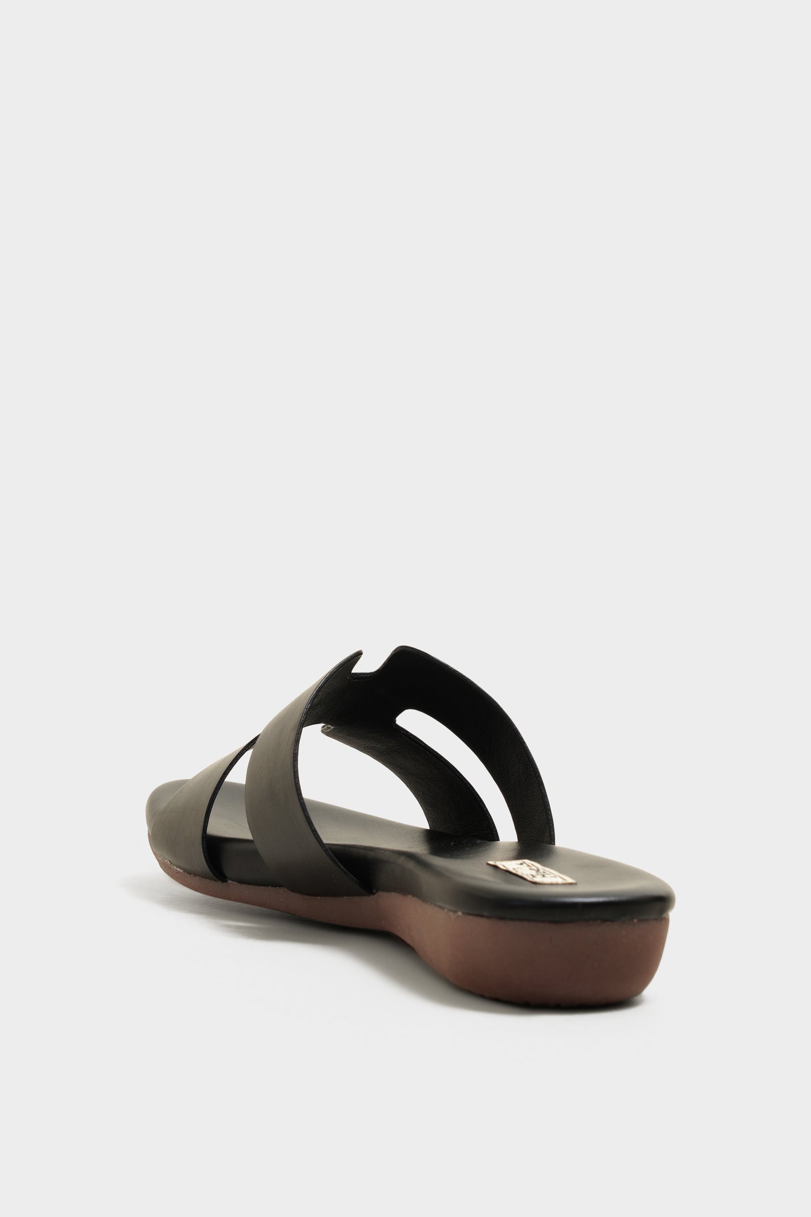 Harper Black Cushion Sliders - The Heels India