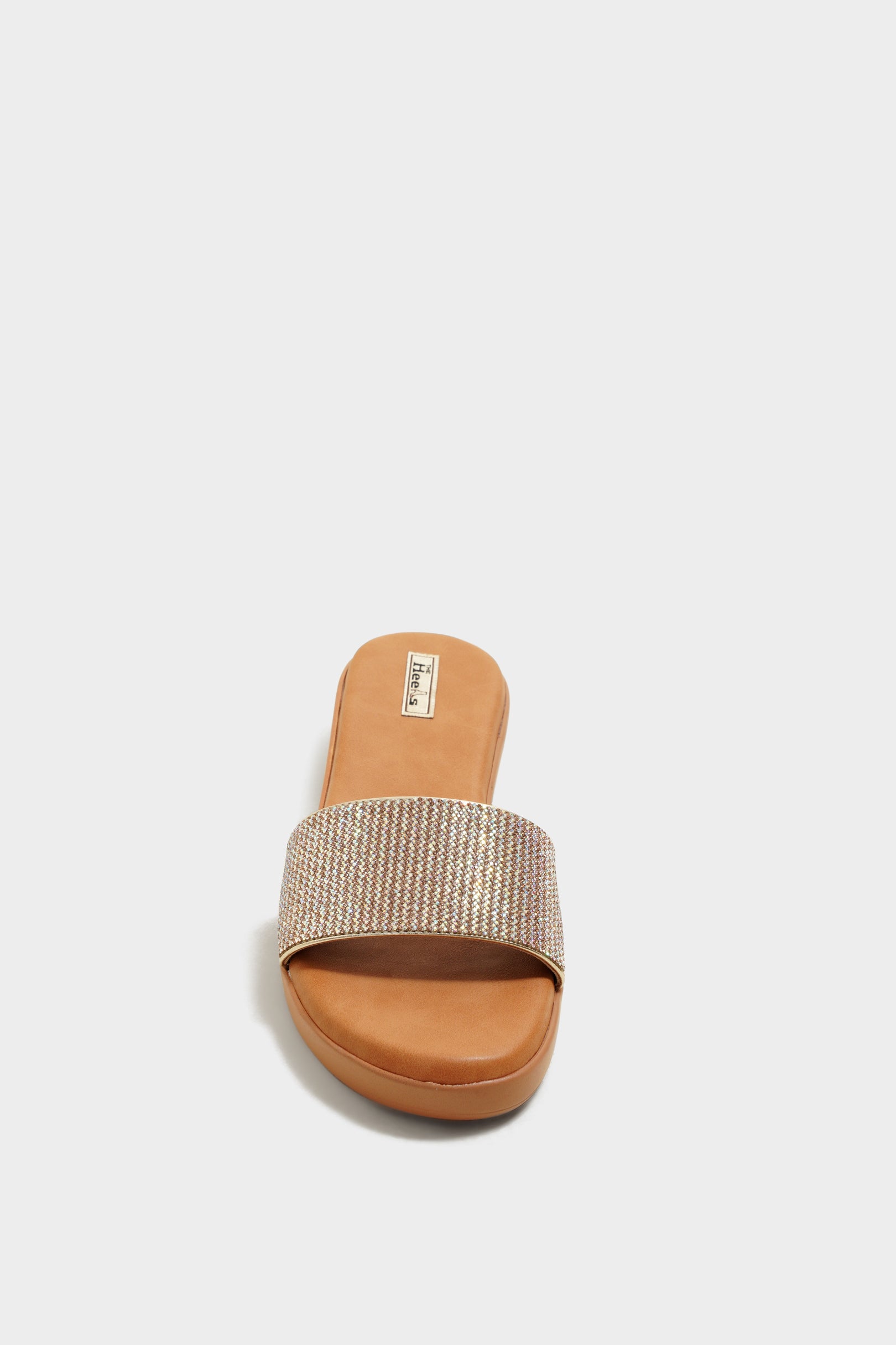 Elizabeth Gold Wedge Sliders - The Heels India