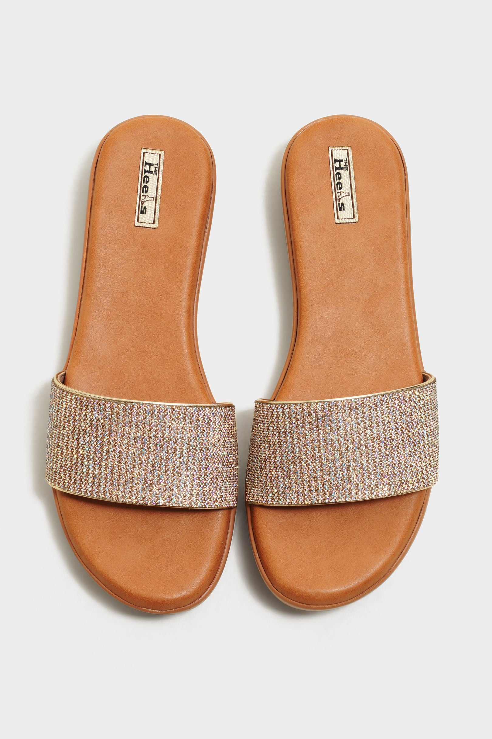 Elizabeth Gold Wedge Sliders - The Heels India
