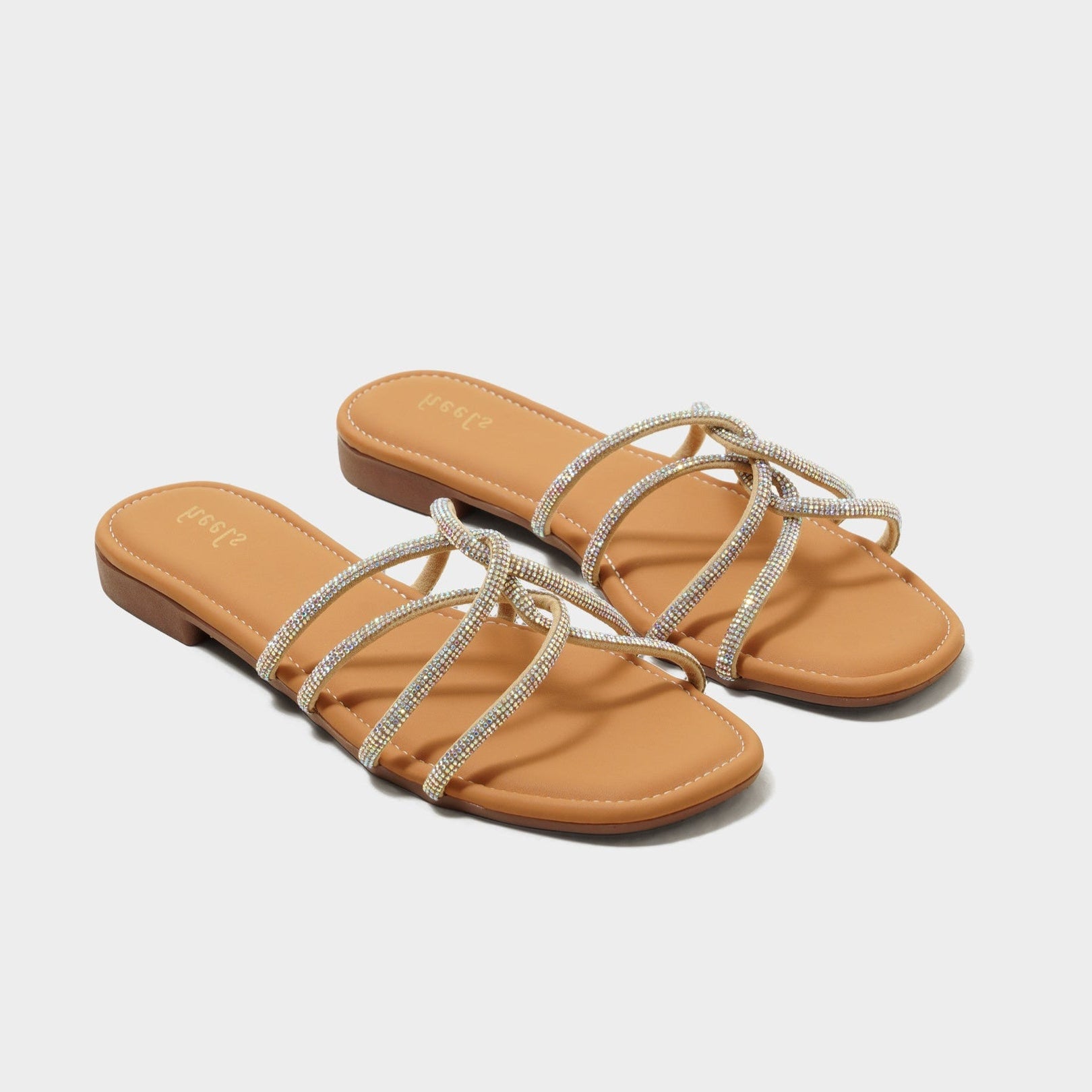 Avery Rainbow Bling Sliders - The Heels India