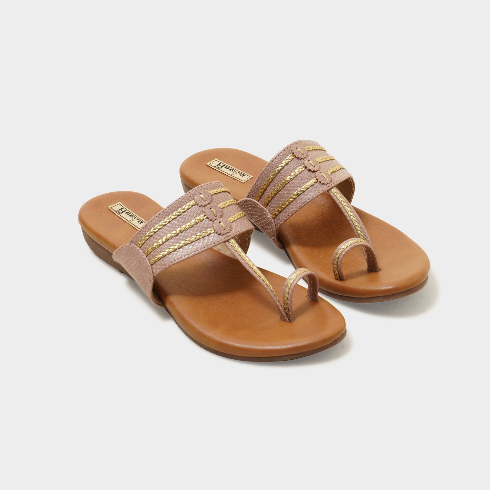 Zoe Pink Cushion Kohlapuris - The Heels India