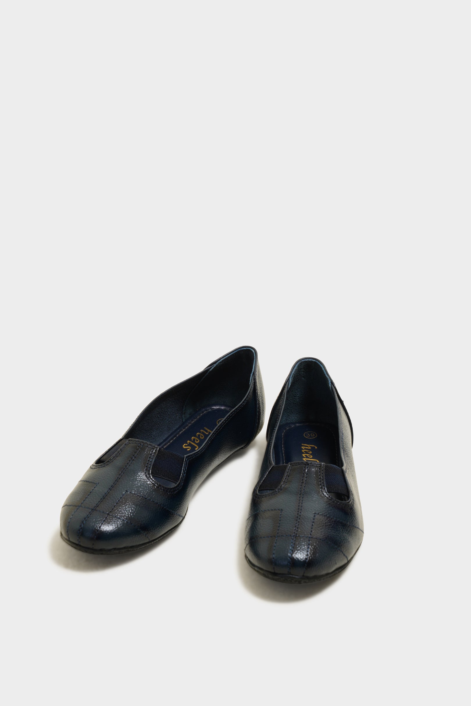 Olvier Blue Leather Ballerinas - The Heels India