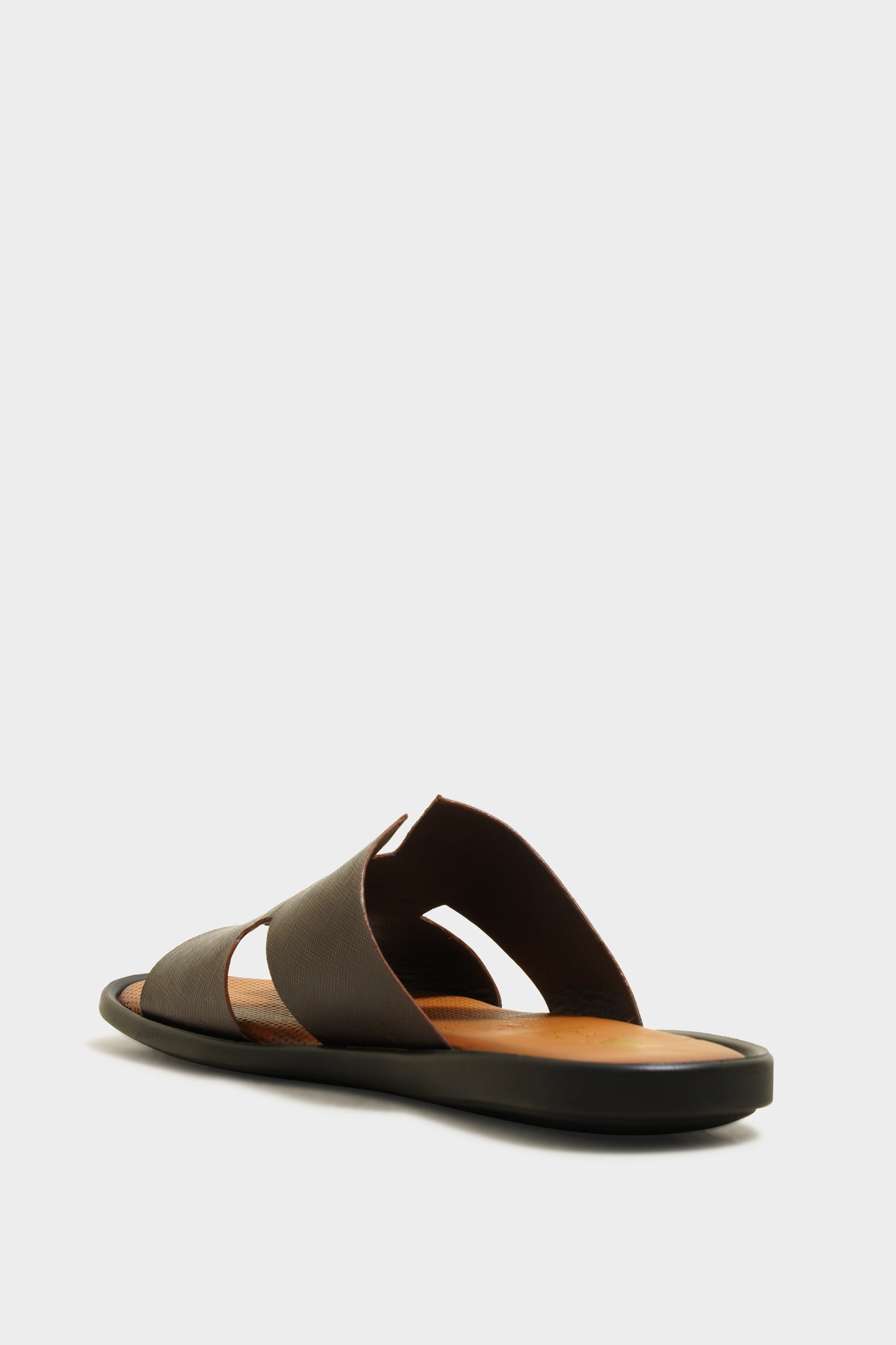 James Brown Leather Sliders - The Heels India
