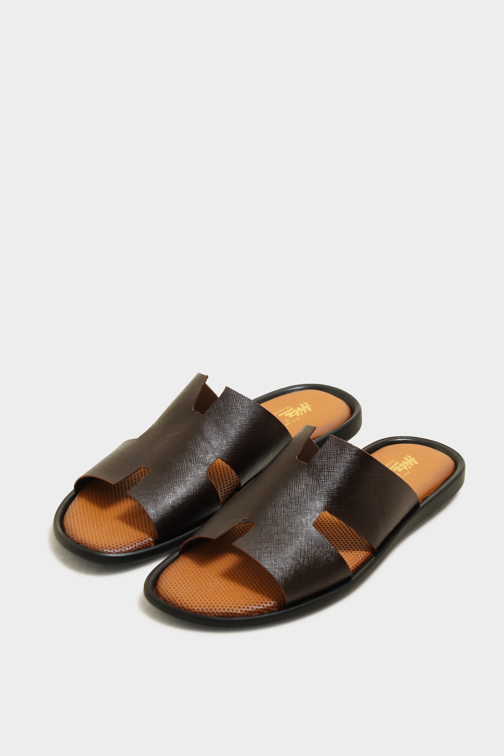 James Brown Leather Sliders - The Heels India