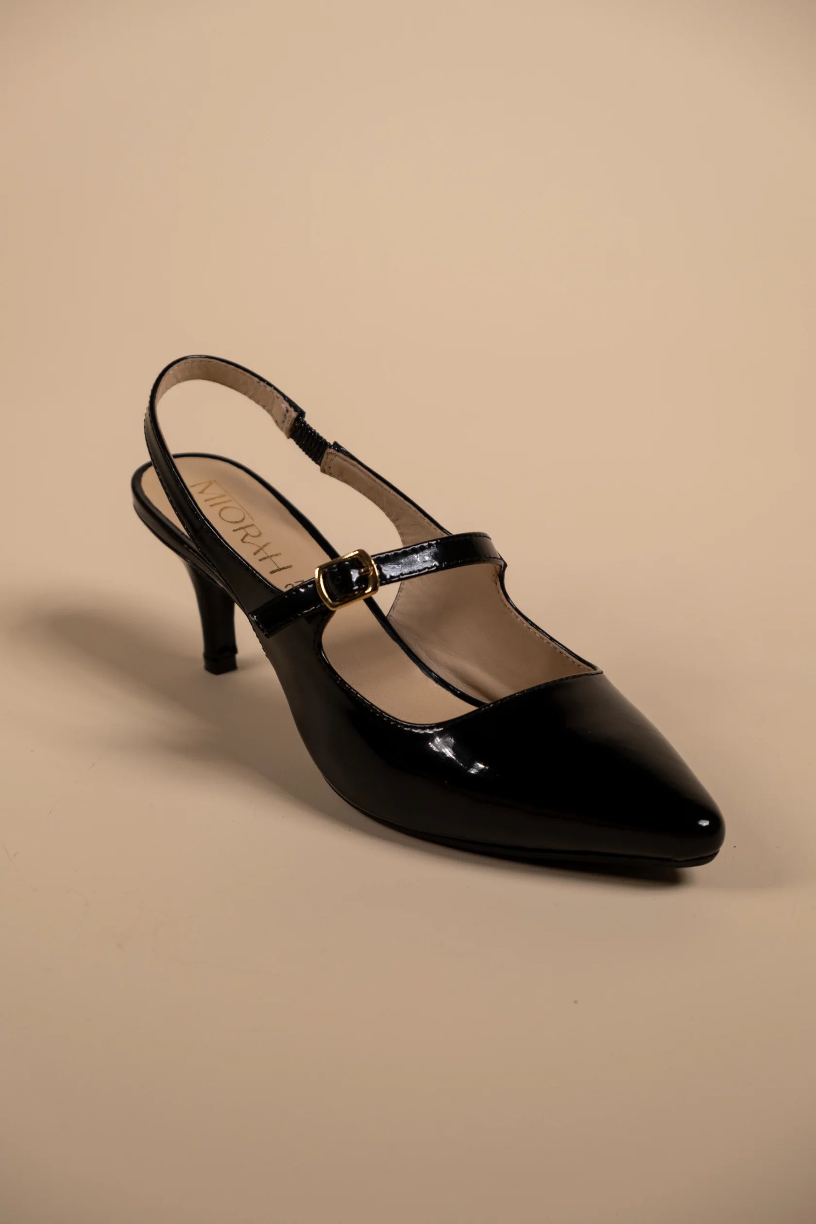 BRIZA Premium Leather Slingback Kitten Heels - The Heels India