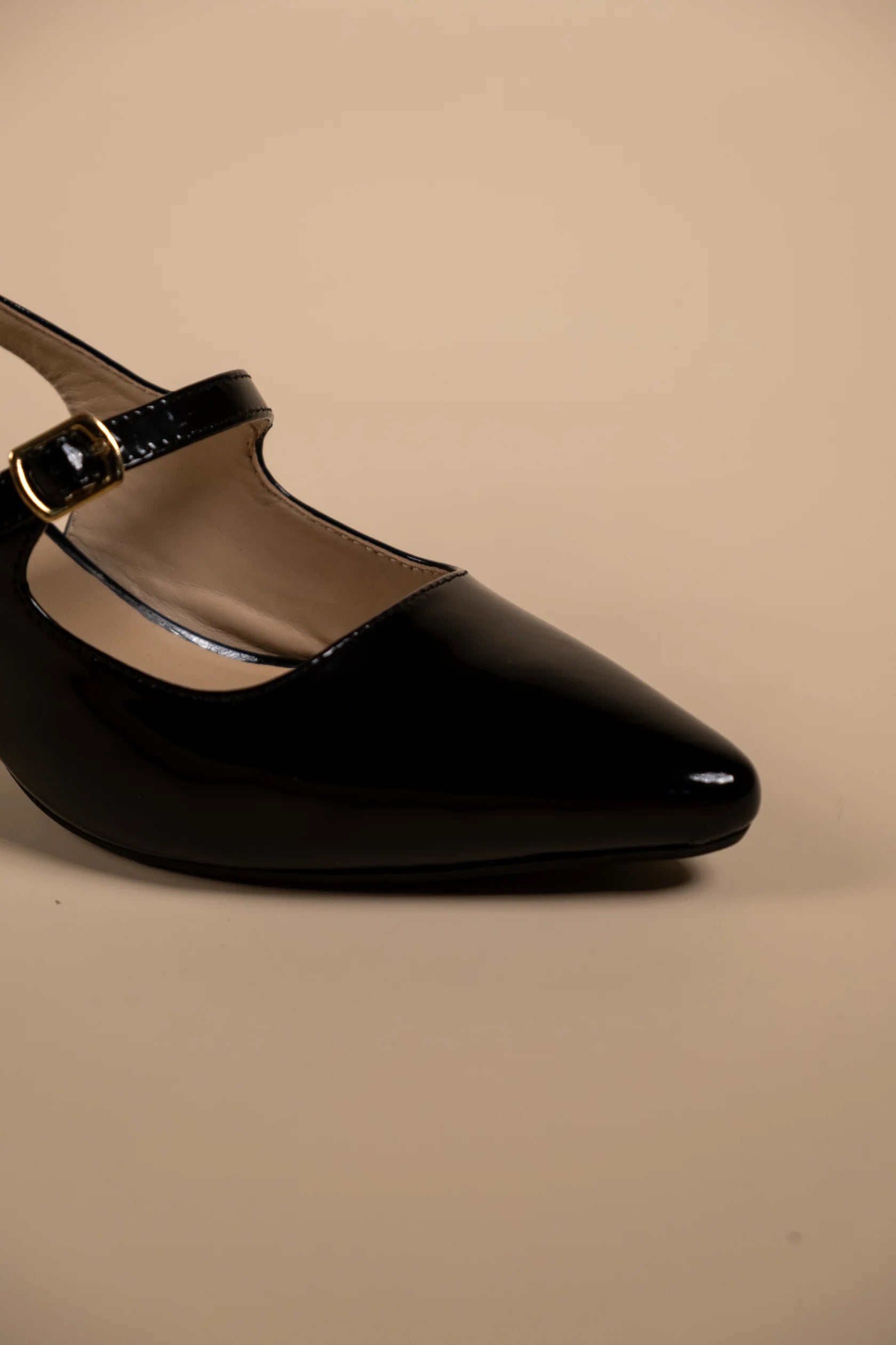 BRIZA Premium Leather Slingback Kitten Heels - The Heels India