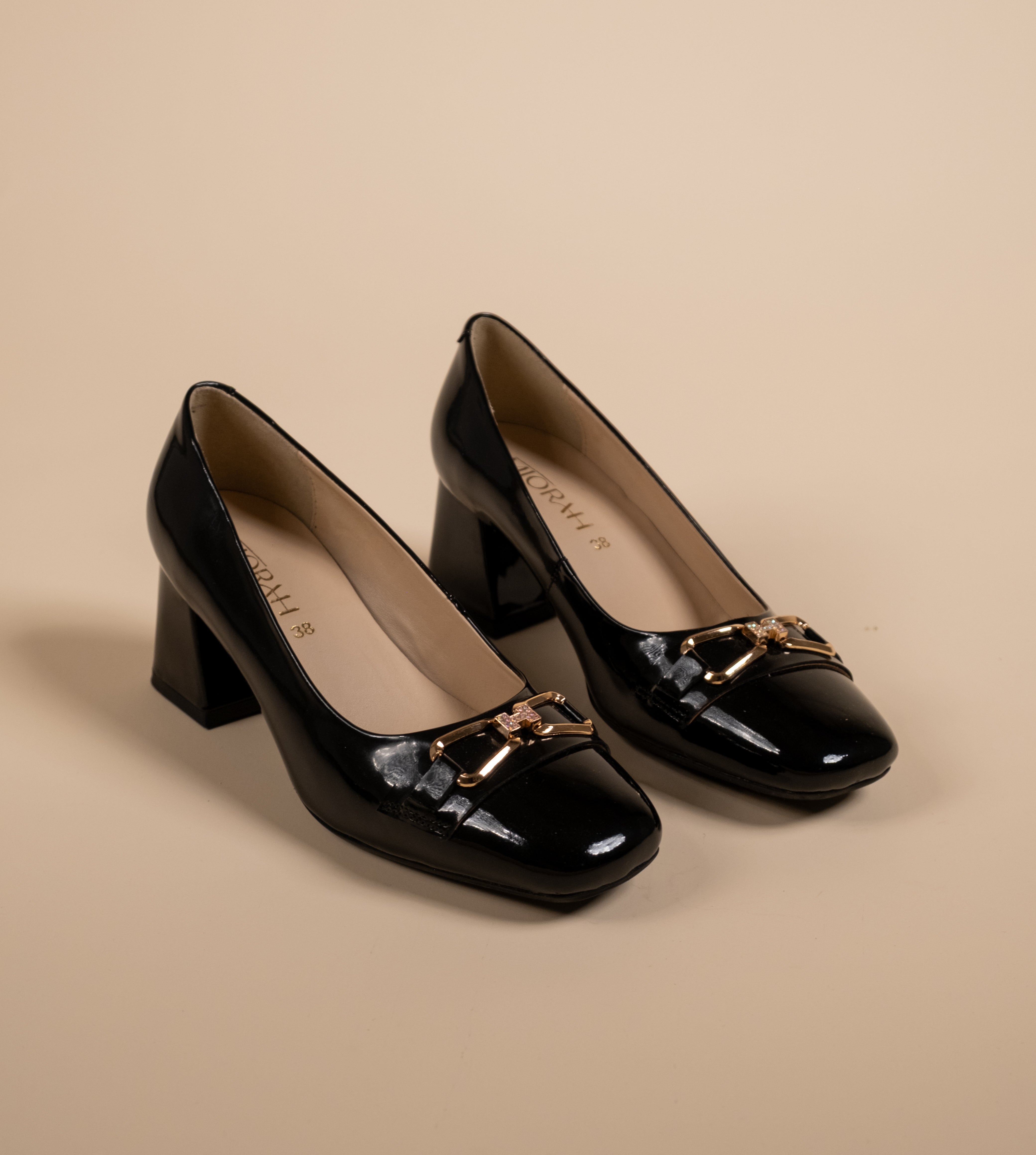 ZEAL Premium Patent Leather Block Heels