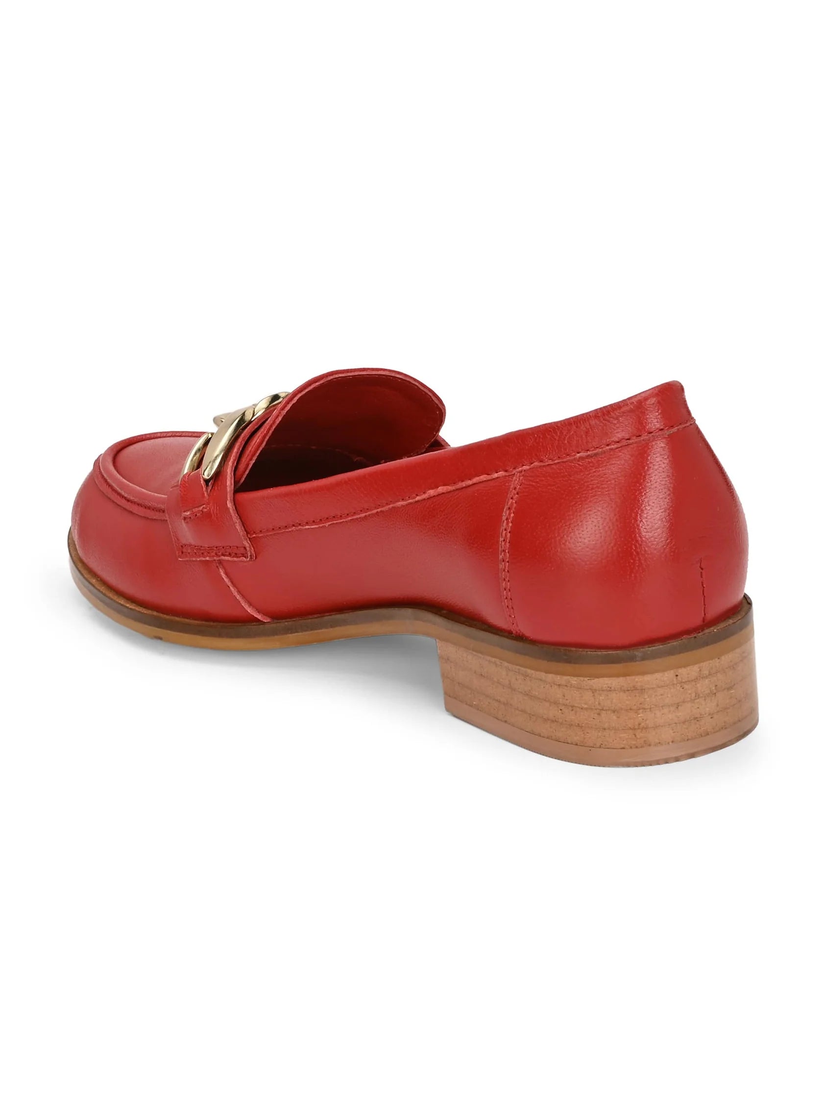NORA Premium Leather Mid Heel Formal Loafers - The Heels India