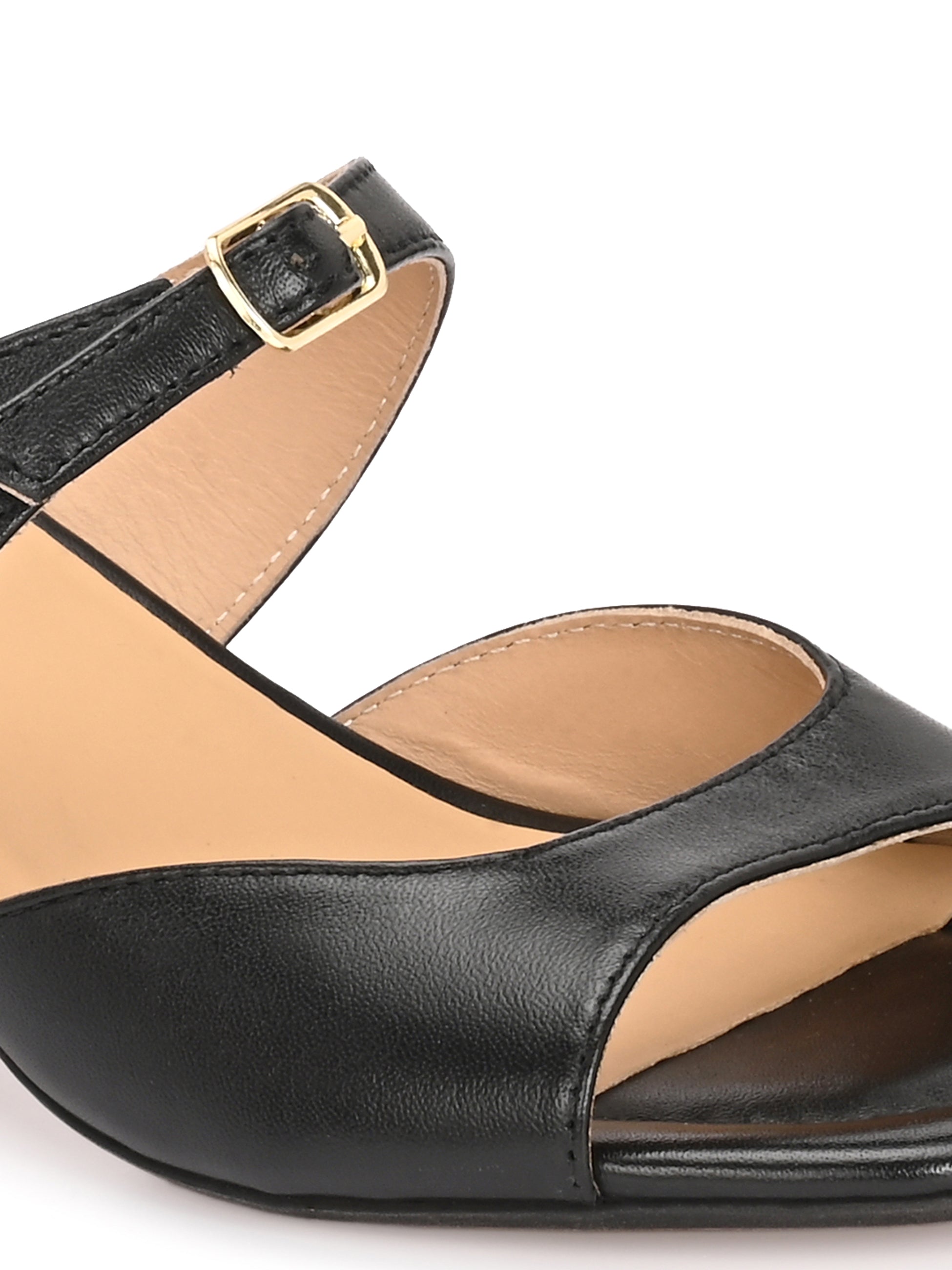 ROXY Premium Leather Slip on Block Heels