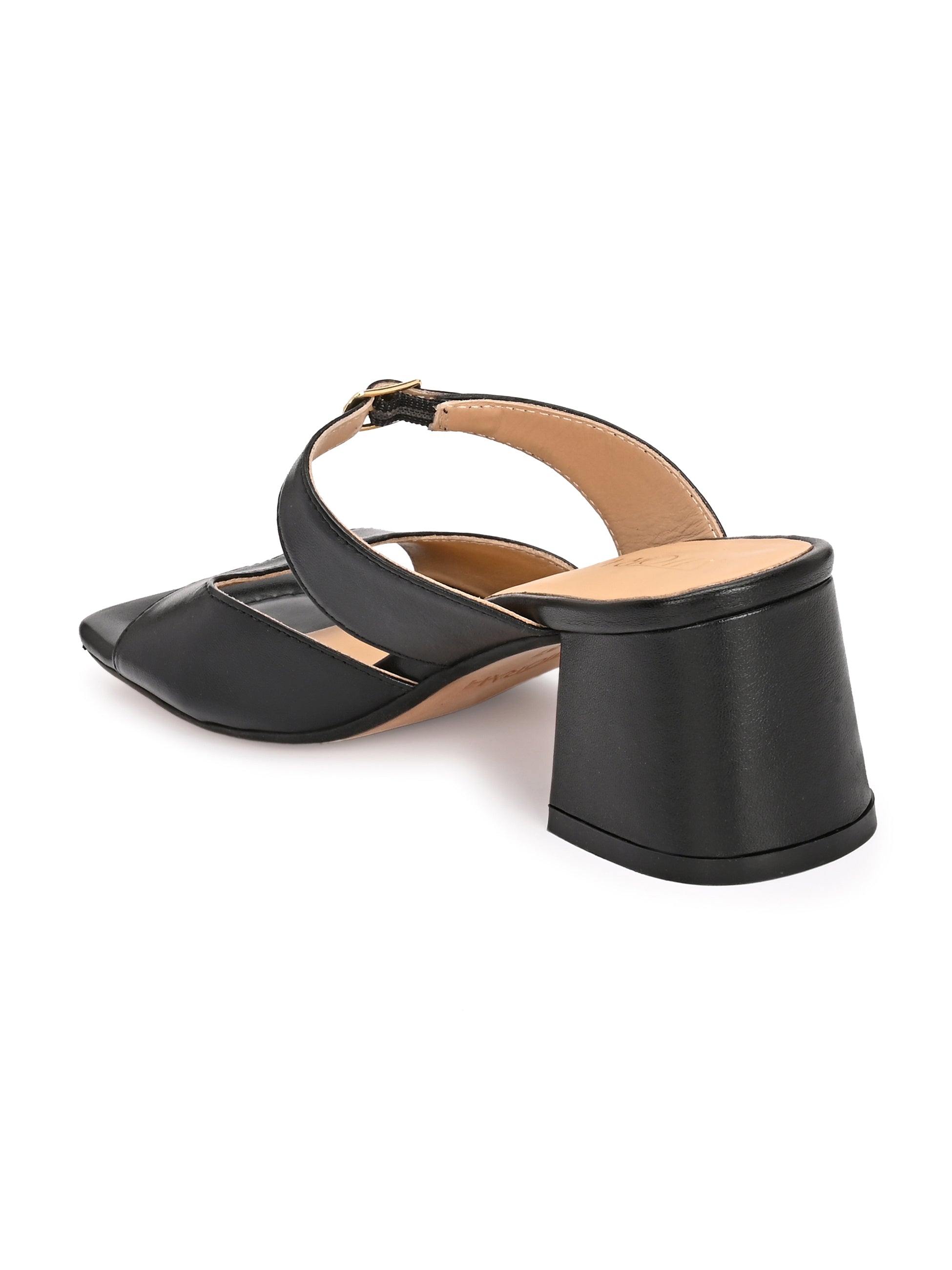ROXY Premium Leather Slip on Block Heels