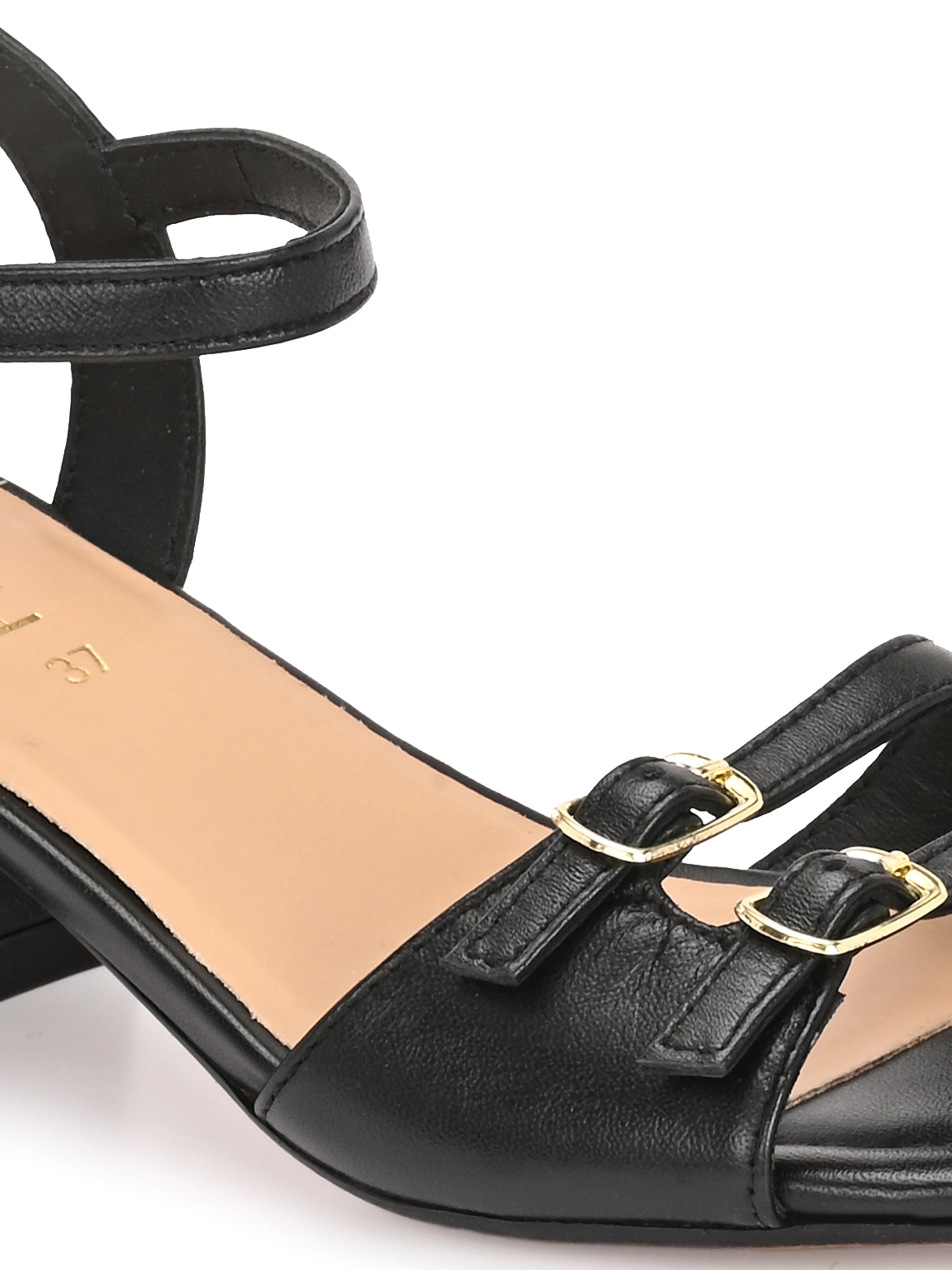 ROSELLE Premium Leather Block Heel Sandals