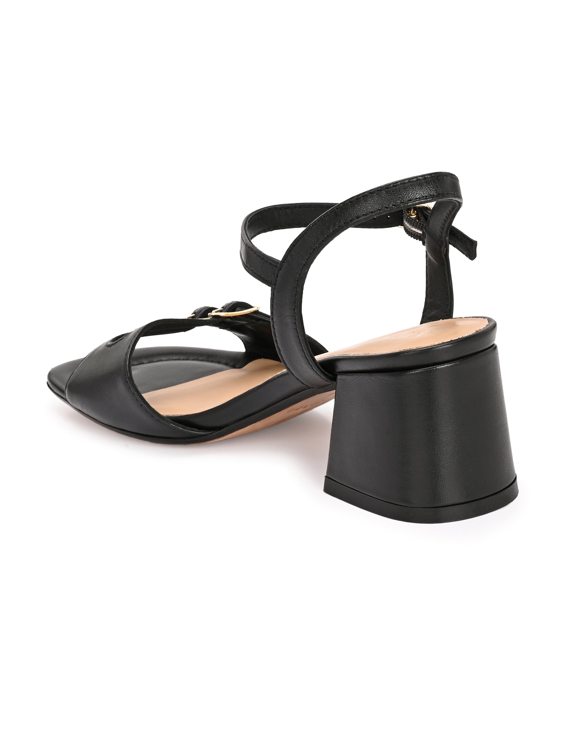 ROSELLE Premium Leather Block Heel Sandals
