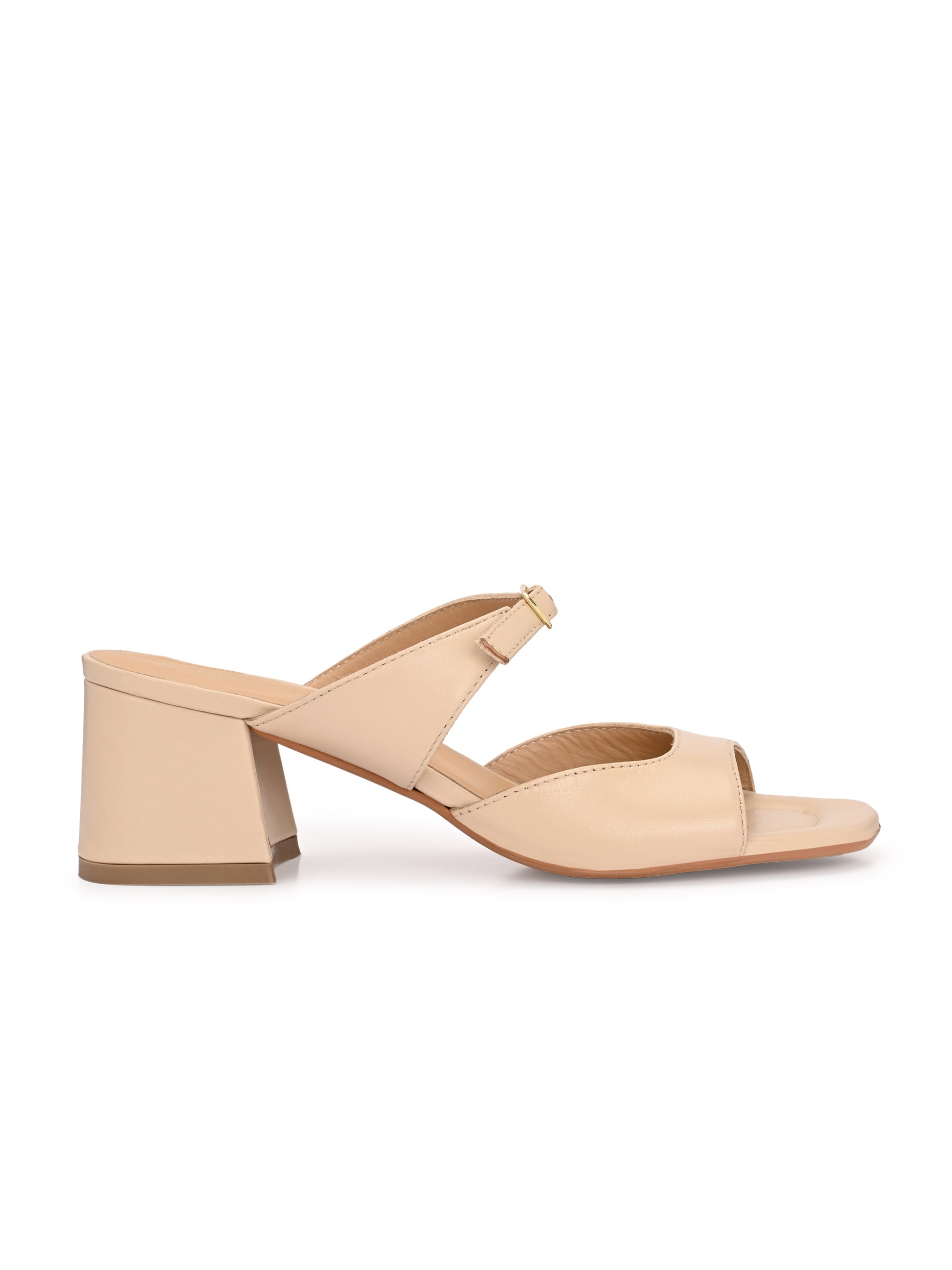 ROXY Premium Leather Slip on Block Heels