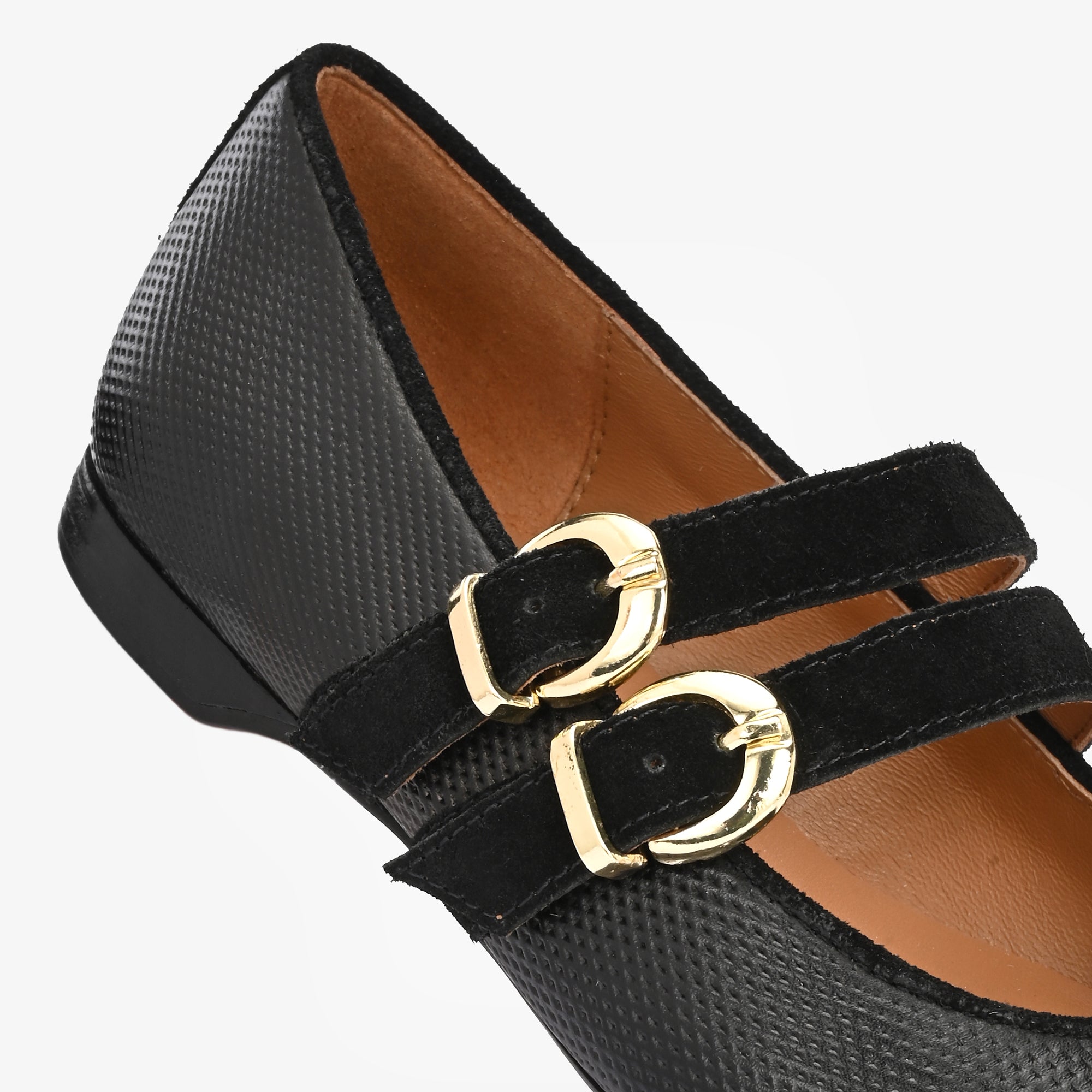 CALLIE Premium Leather Mary Jane Strap Ballerinas