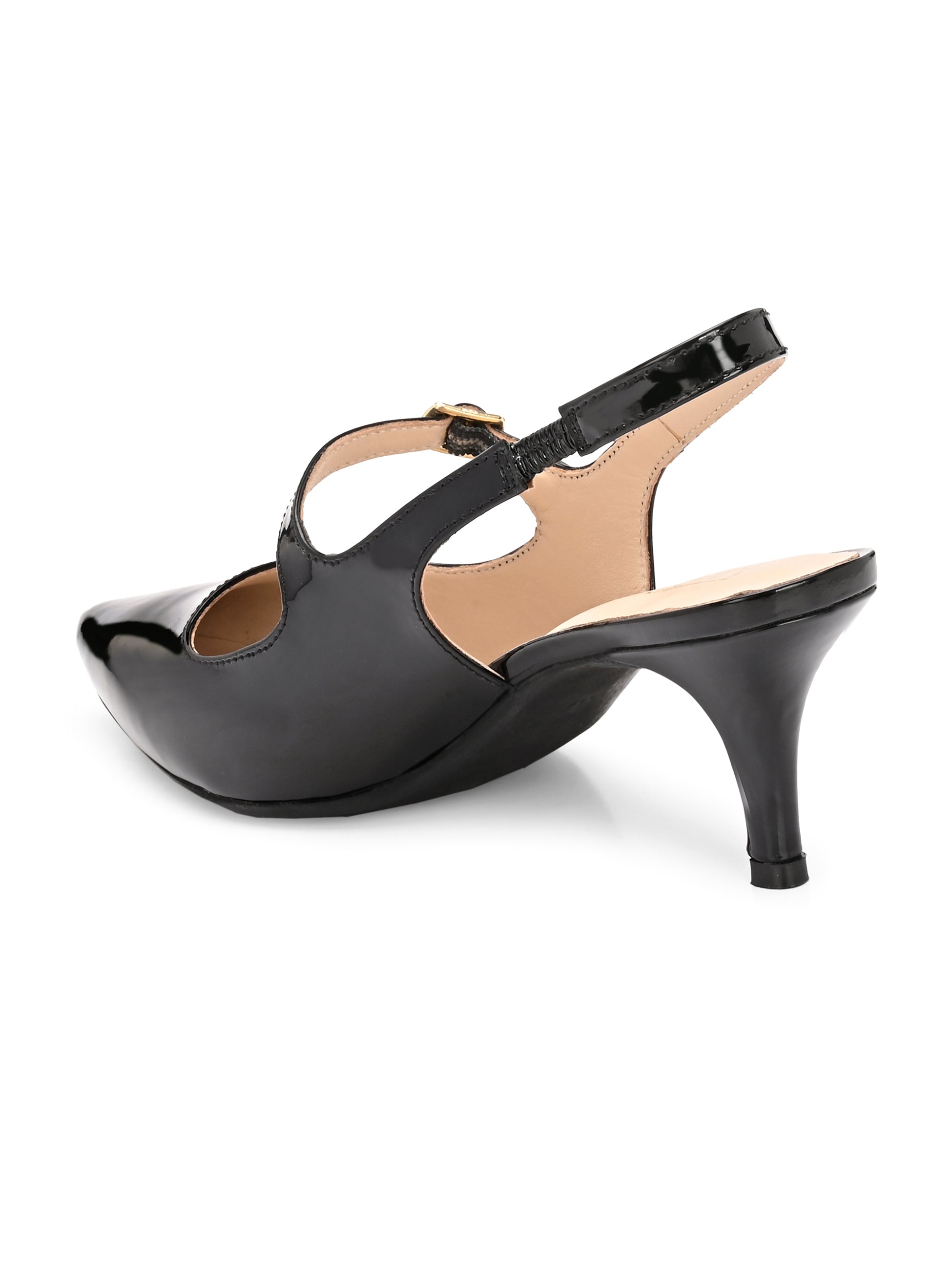 BRIZA Premium Leather Slingback Kitten Heels