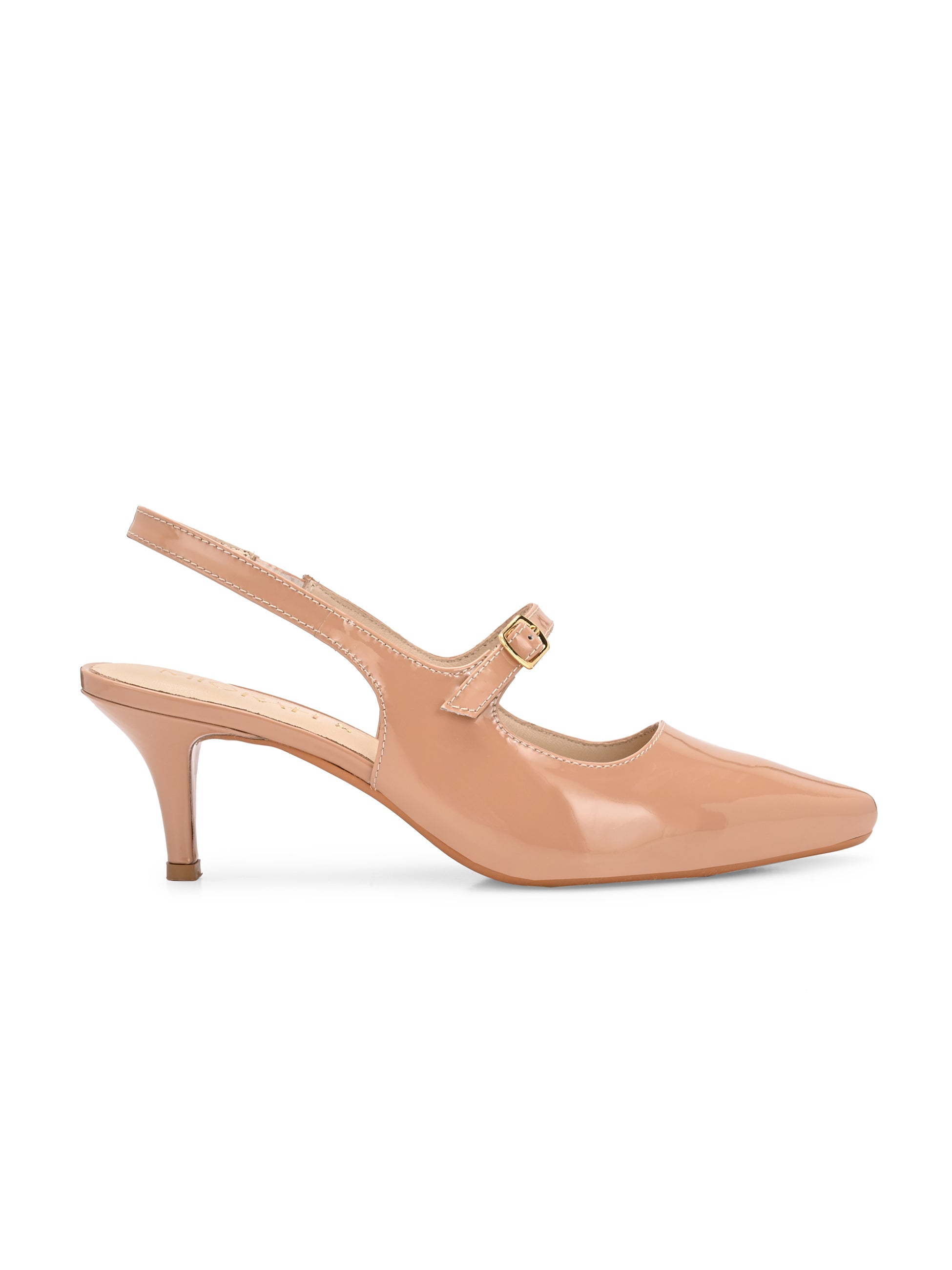 BRIZA Premium Leather Slingback Kitten Heels