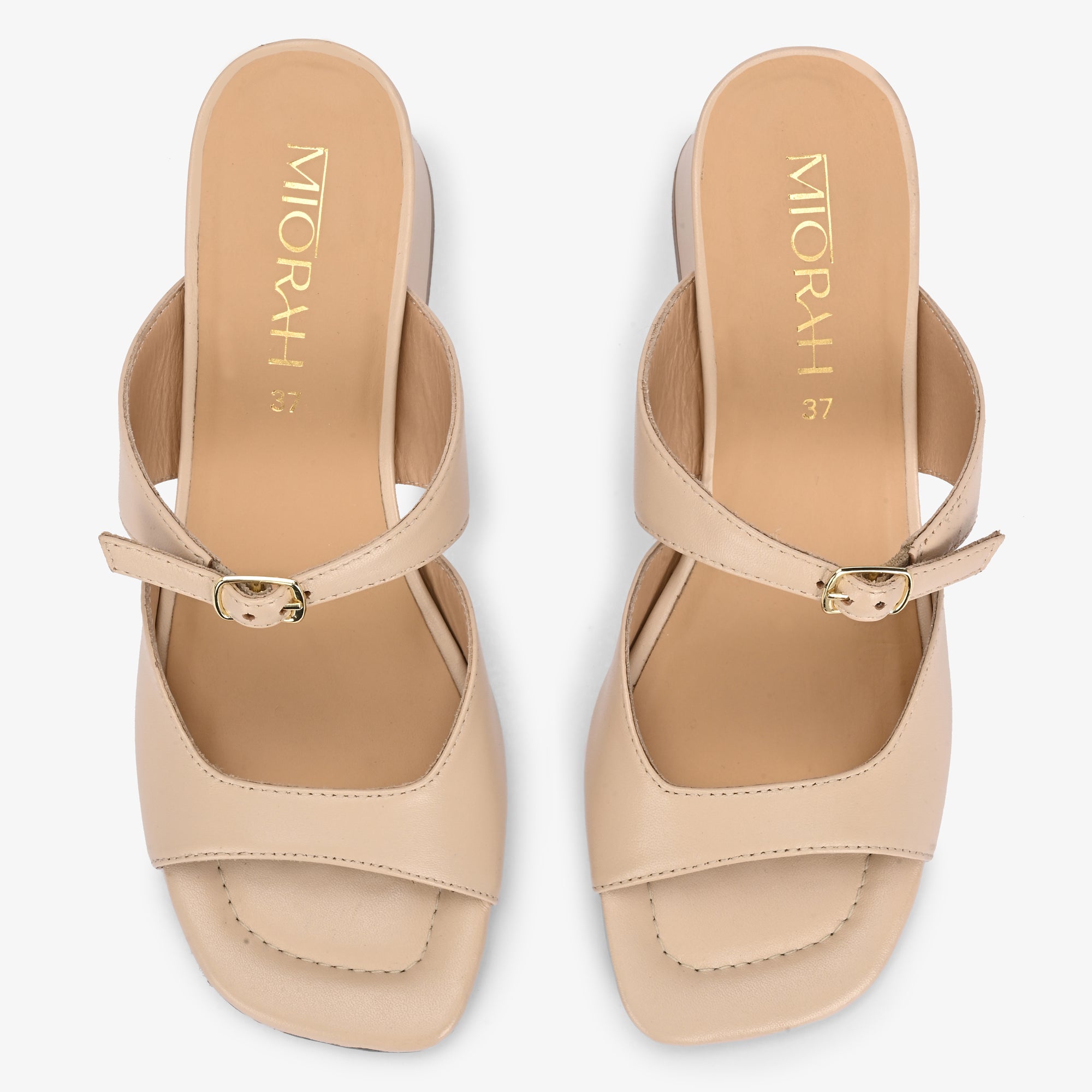 ROXY Premium Leather Slip on Block Heels