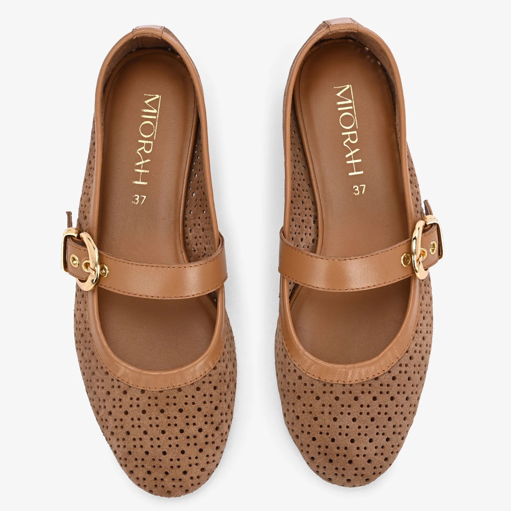 JUNO Premium Leather Mary Jane Ballerinas - The Heels India