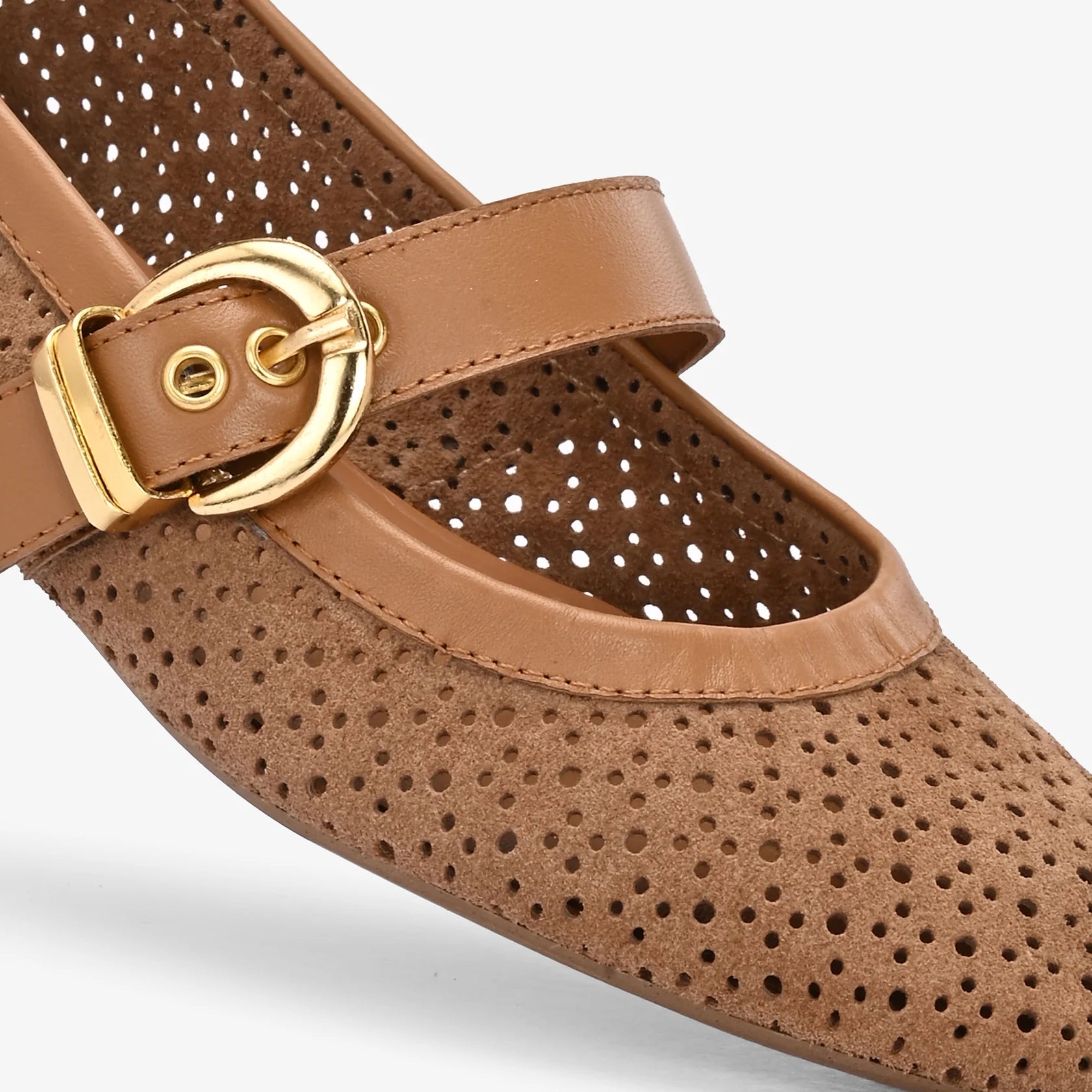 JUNO Premium Leather Mary Jane Ballerinas - The Heels India
